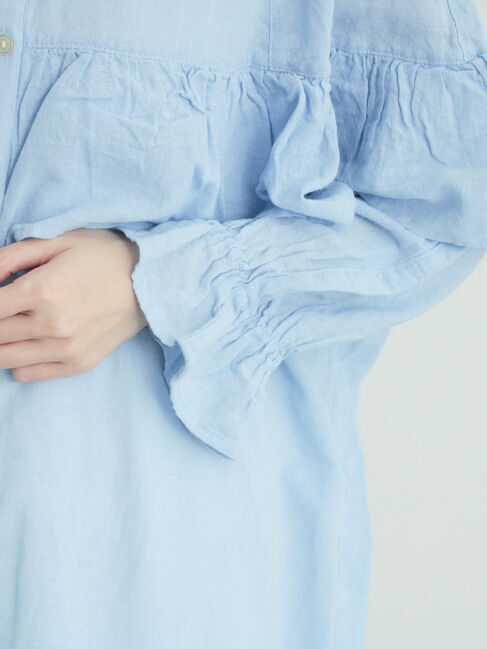 Samansa Mos2「切替フリルチュニック」|シャツ・ブラウス|