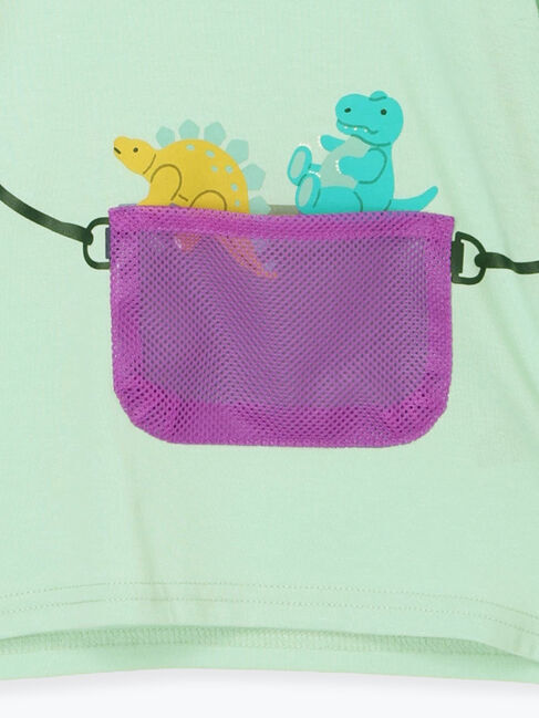 Samansa Mos2 Lagom「【吸水速乾】メッシュポケット恐竜Tシャツ」|Tシャツ・カットソー|