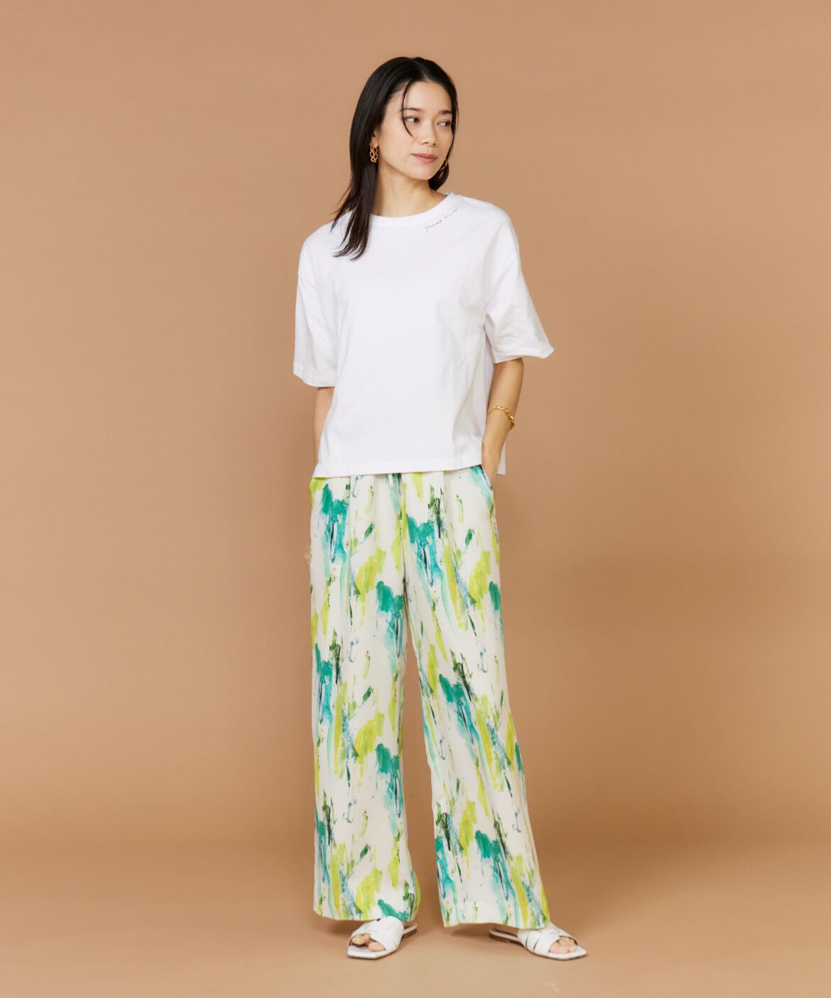 INED「半袖Tシャツ バックプリント《manipuri》」|Tシャツ・カットソー|