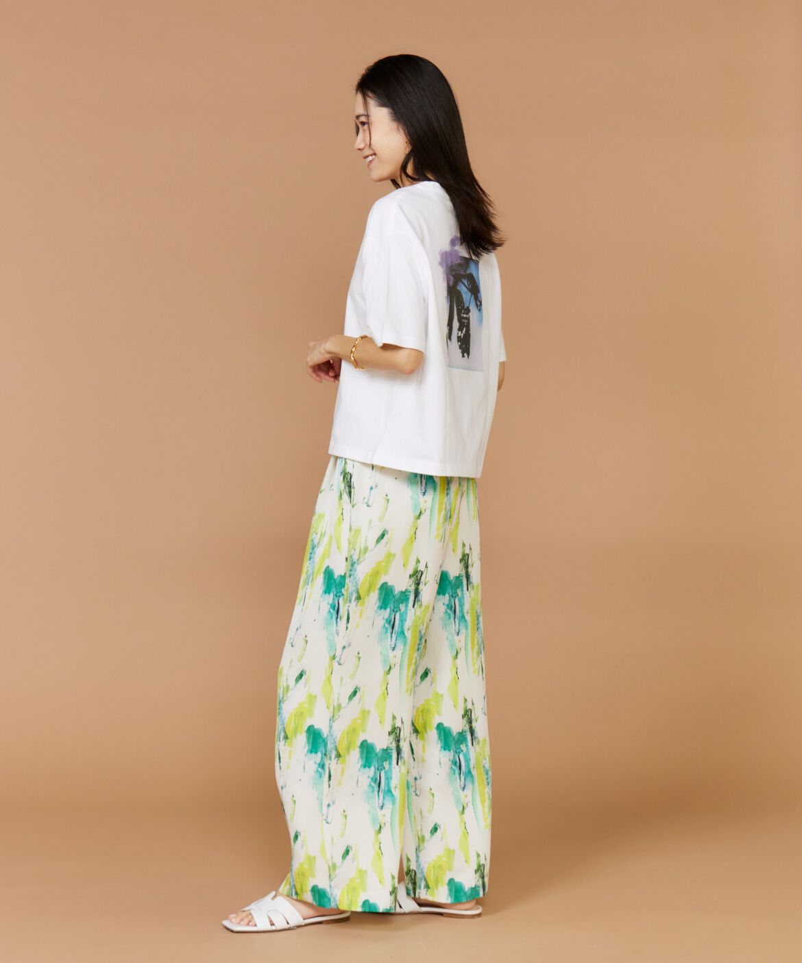 INED「半袖Tシャツ バックプリント《manipuri》」|Tシャツ・カットソー|