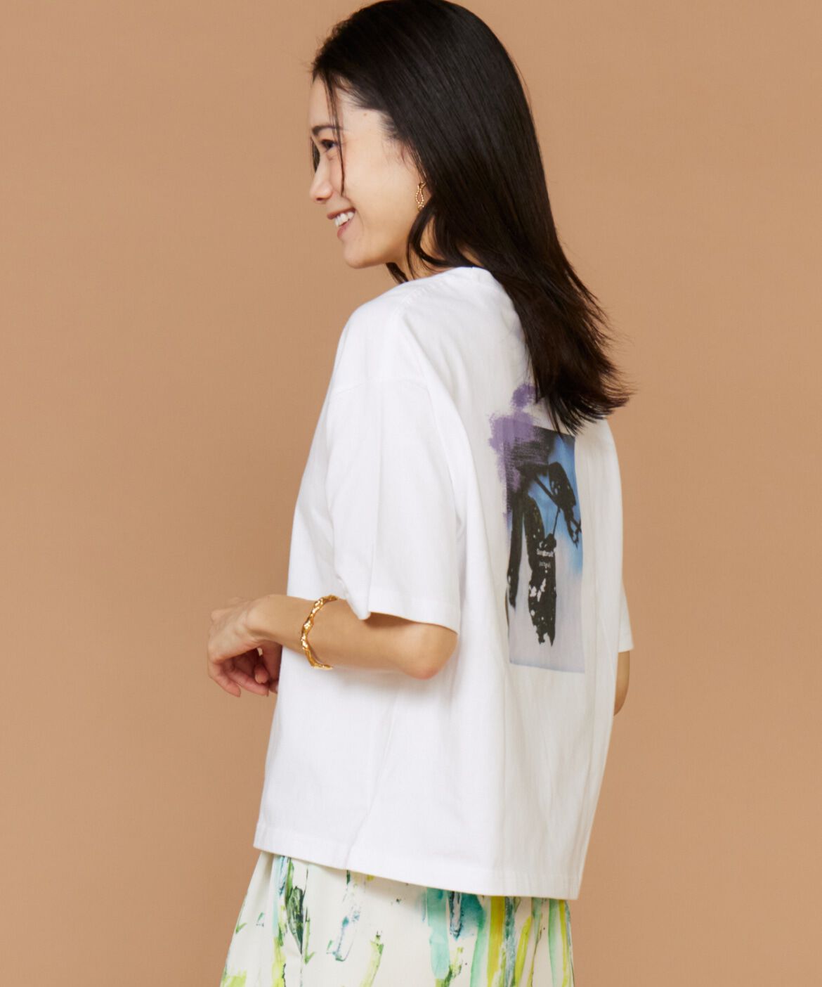 INED「半袖Tシャツ バックプリント《manipuri》」|Tシャツ・カットソー|