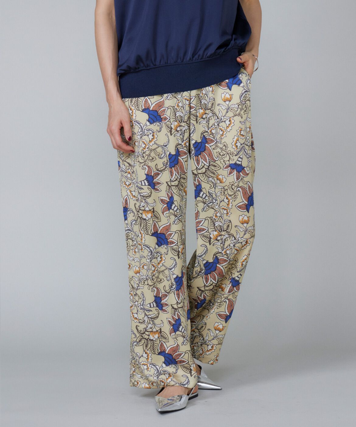 Le Souk「《大きいサイズ》プリントイージーパンツ」|その他|ベージュ2