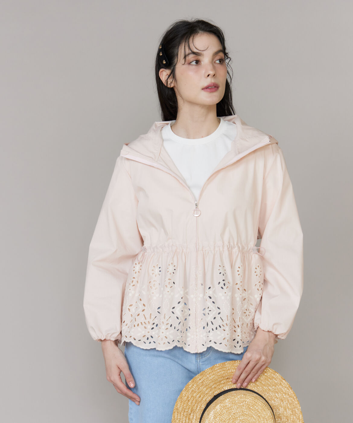 Maglie le cassetto「《プラスサイズ》ラッシュガードレースブルゾン《M Maglie le cassetto》」|その他|