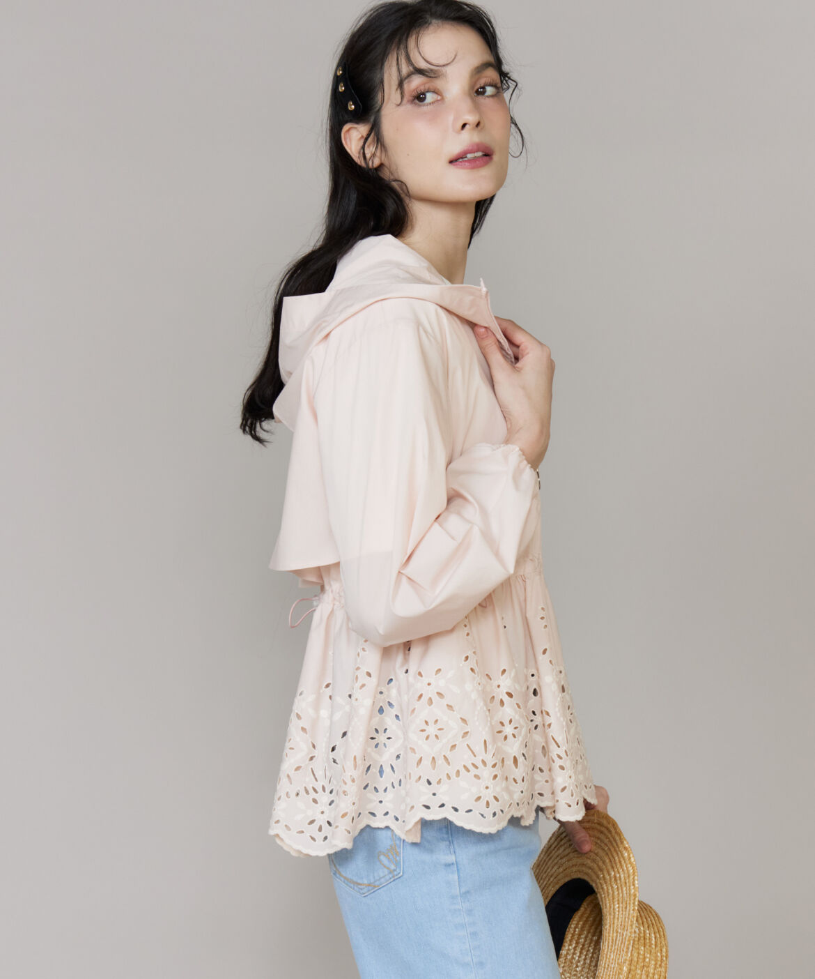 Maglie le cassetto「《プラスサイズ》ラッシュガードレースブルゾン《M Maglie le cassetto》」|その他|