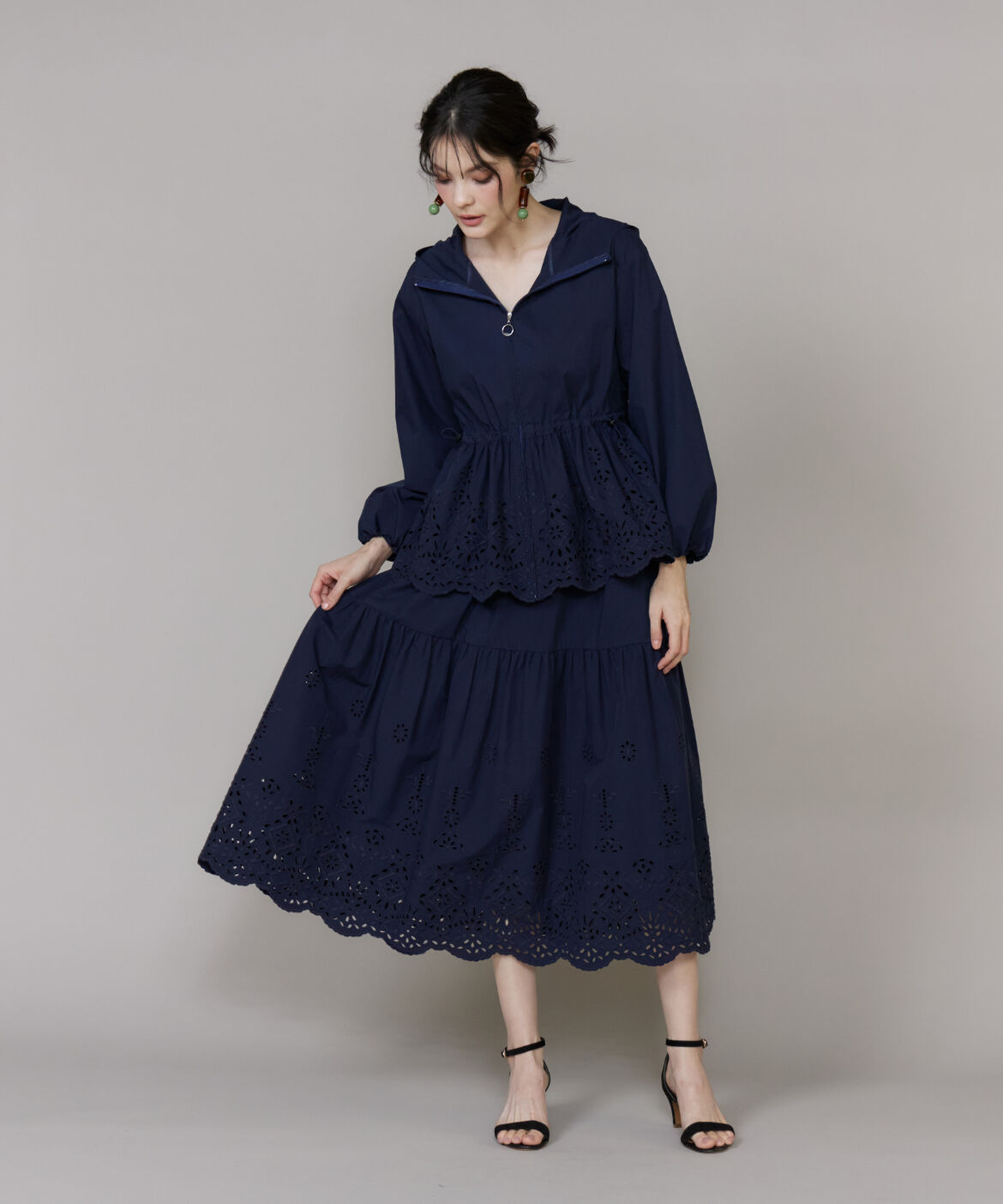 Maglie le cassetto「《プラスサイズ》ラッシュガードレースブルゾン《M Maglie le cassetto》」|その他|