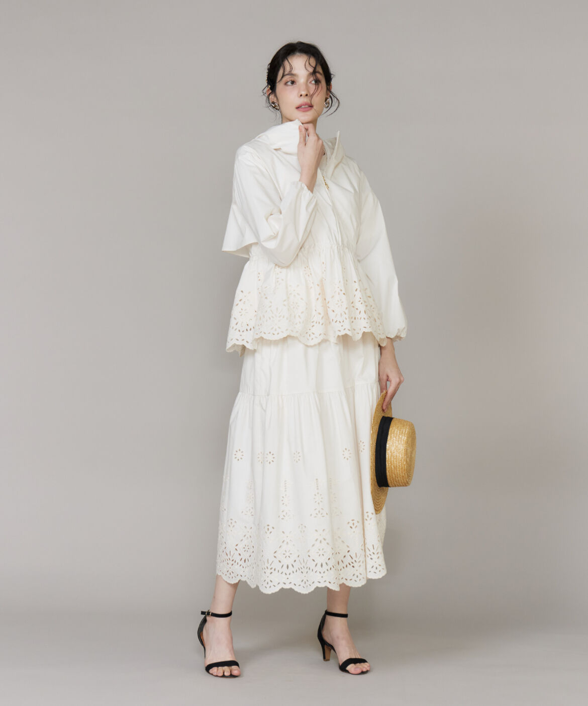 Maglie le cassetto「《プラスサイズ》ラッシュガードレースブルゾン《M Maglie le cassetto》」|その他|