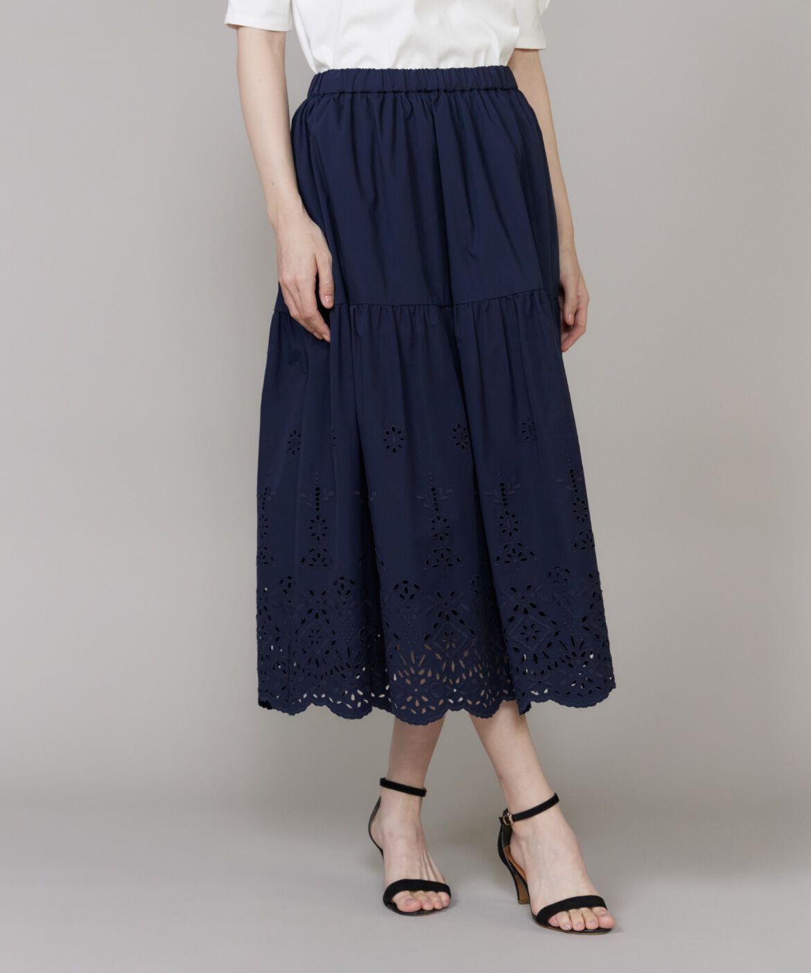 Maglie le cassetto「《M Maglie le cassetto》ラッシュガードレーススカート」|スカート|ネイビー