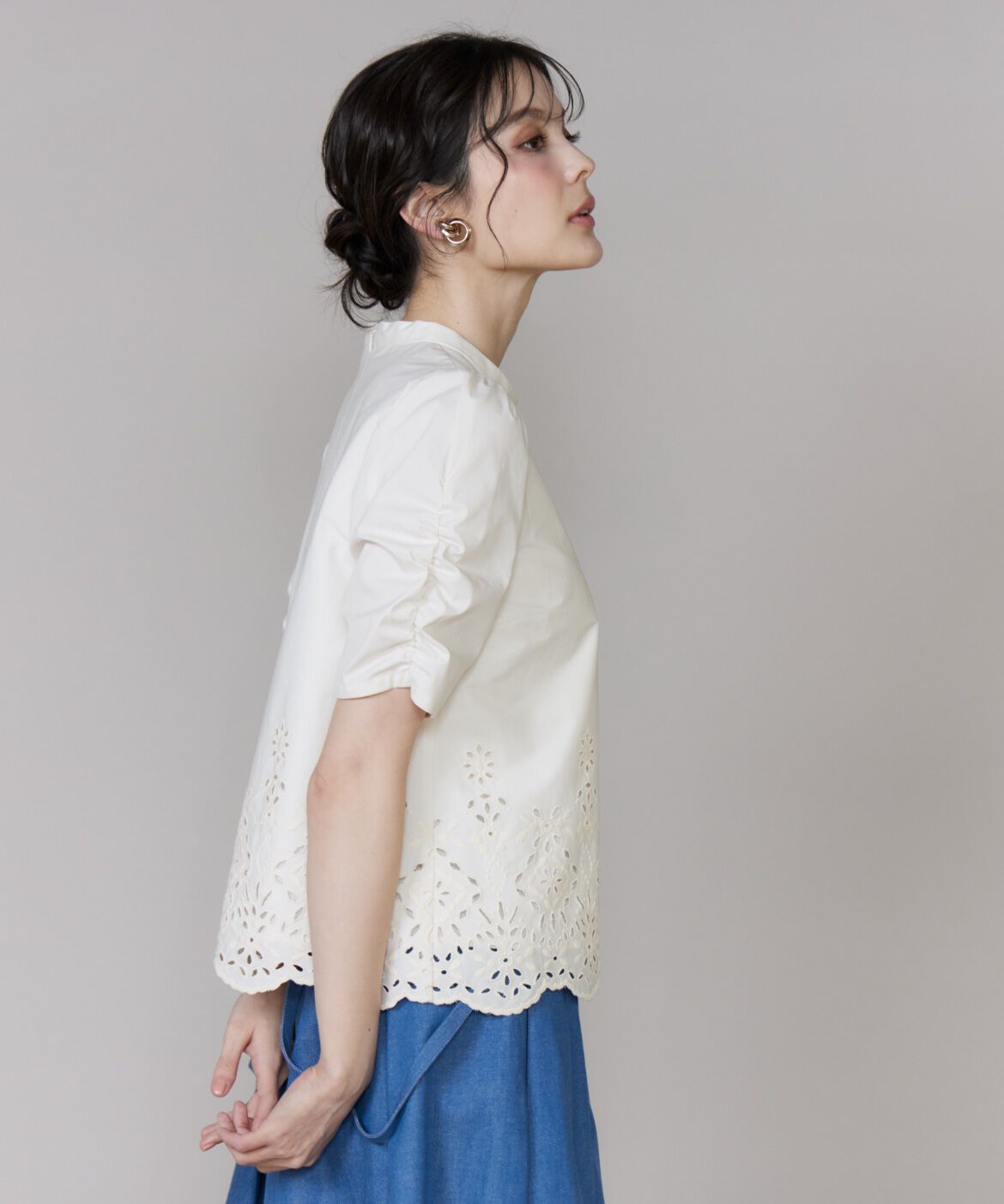 Maglie le cassetto「《大きいサイズ》ラッシュガードレースブラウス 《M Maglie le cassetto》」|シャツ・ブラウス|