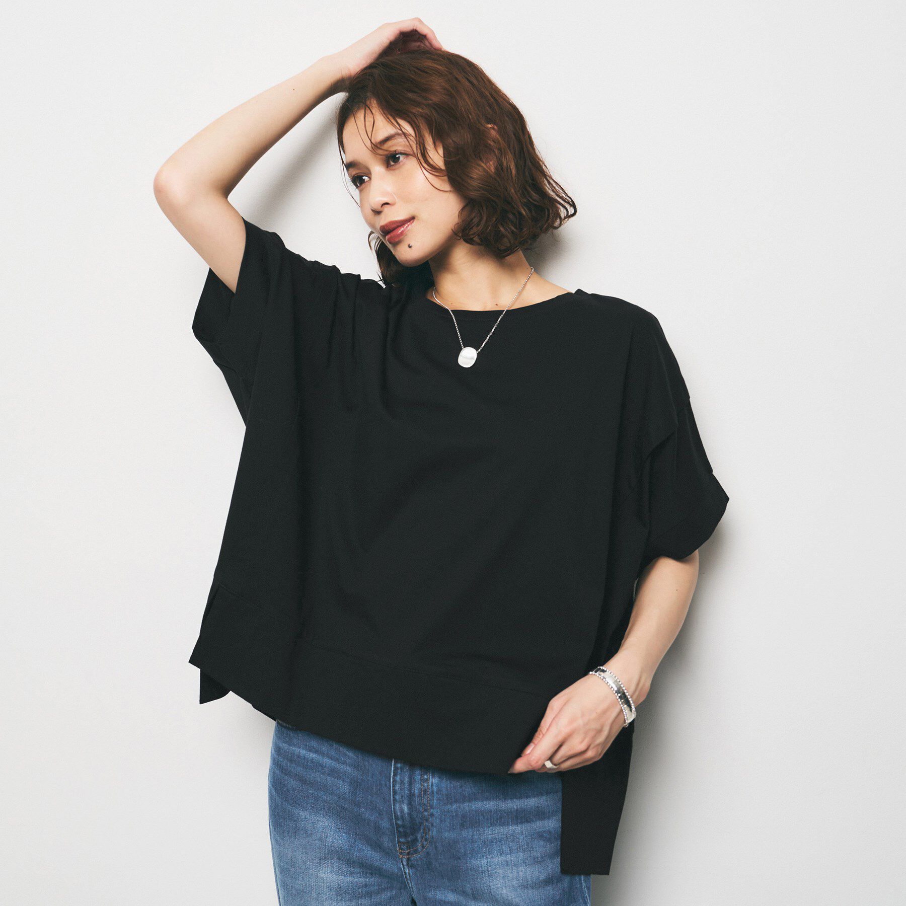 UNTITLED「【Audrey and John Wad】ダブルシルケット天竺デザインプルオーバー」|Tシャツ・カットソー|