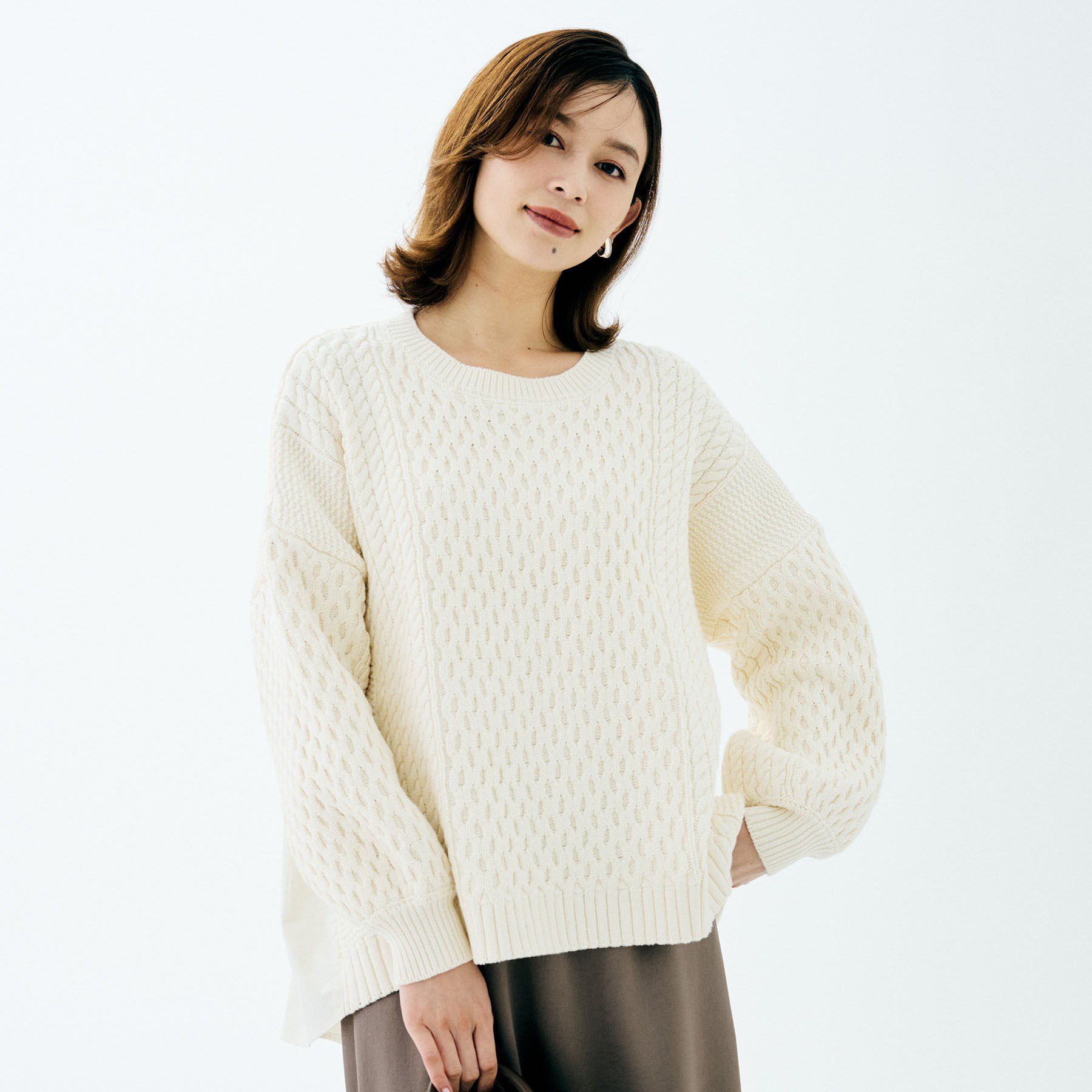 UNTITLED「【TORRAZZO DONNA】ドッキングニットトップス」|ニット・セーター|