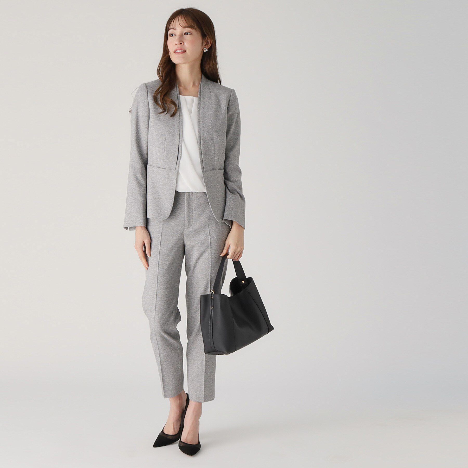 COUP DE CHANCE「【洗える／日本製／スーツ可】ノーカラージャケット」|テーラードジャケット|