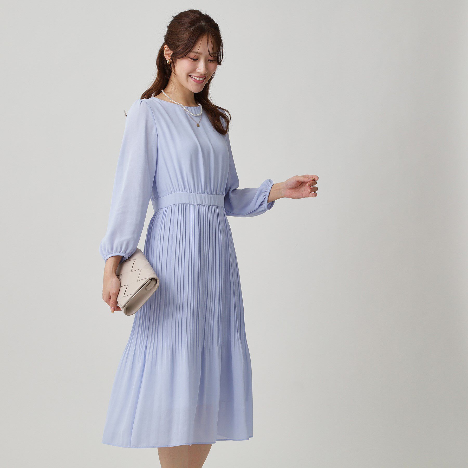 COUP DE CHANCE「【洗える/セレモニー】プリーツワンピース」|ワンピース|サックスブルー(09