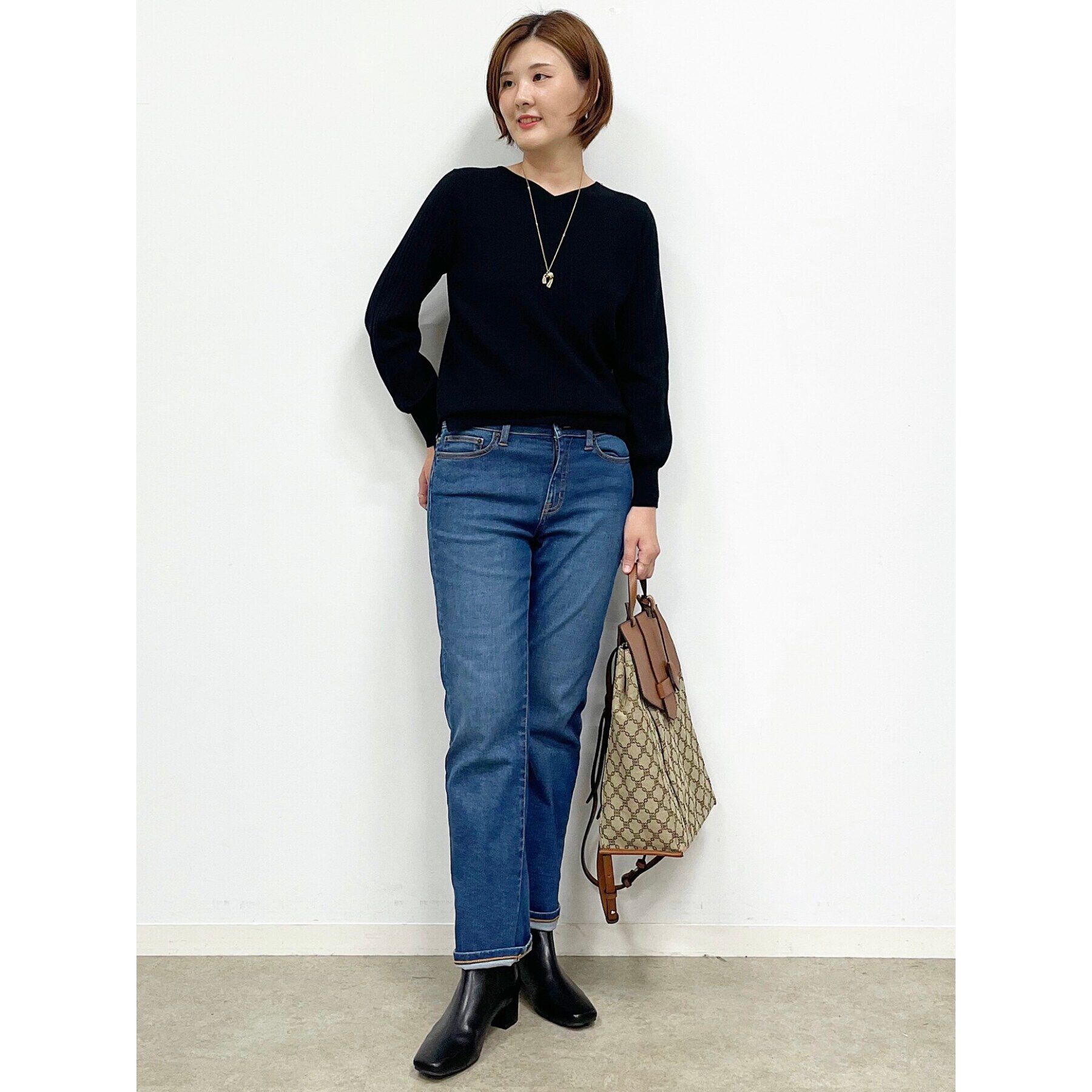 Reflect「【洗える】ストレートシルエットストレッチデニム」|デニム|