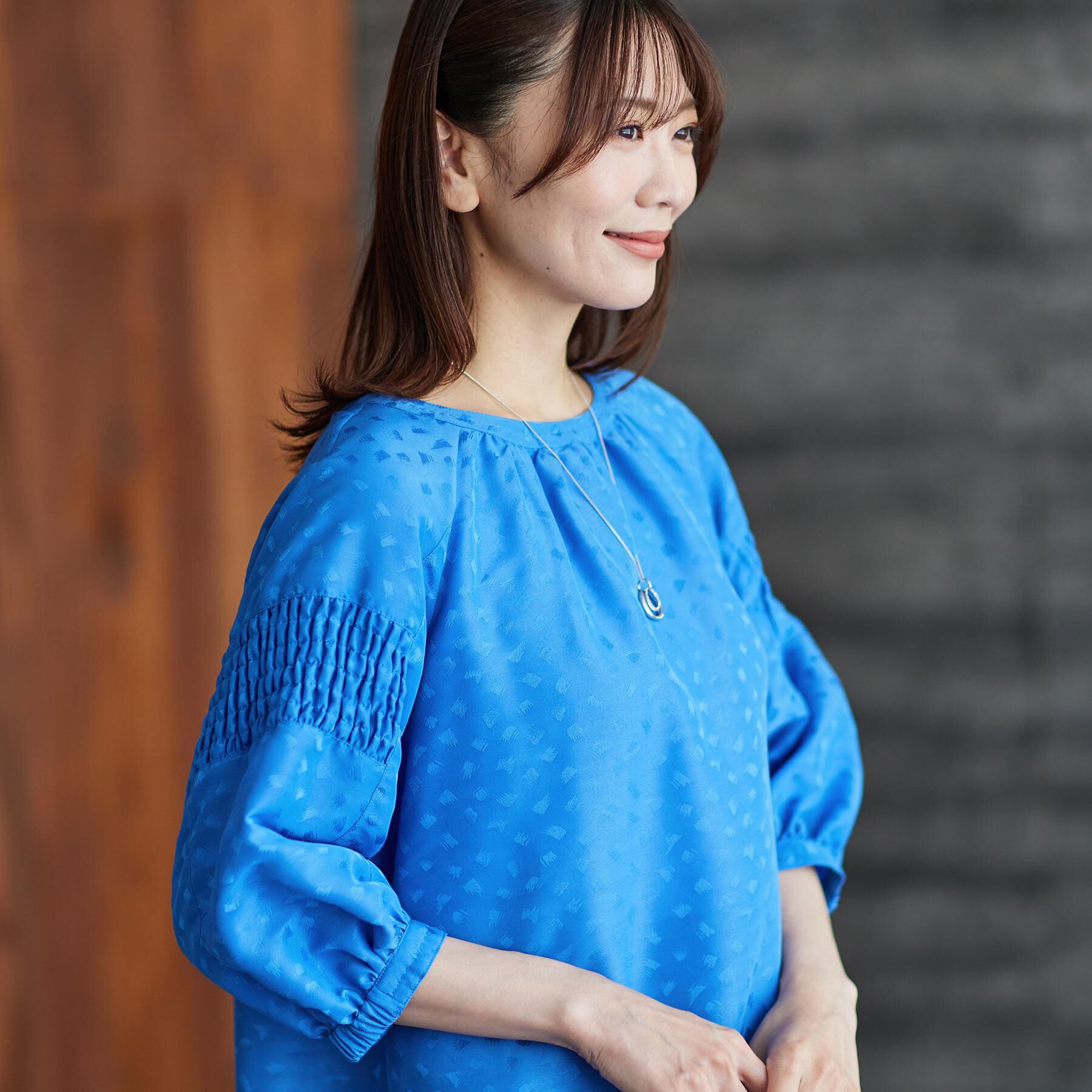 Reflect「【一枚で着映える◎】レオパード風ジャカードブラウス」|シャツ・ブラウス|