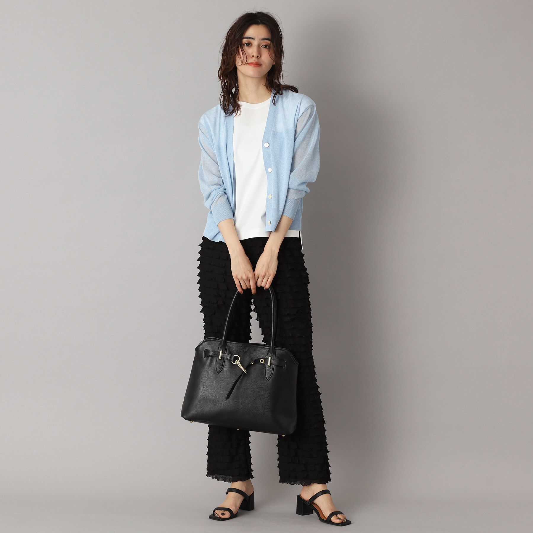 DRESSTERIOR「【洗える/ショート丈】シアーコンビカーディガン」|カーディガン|