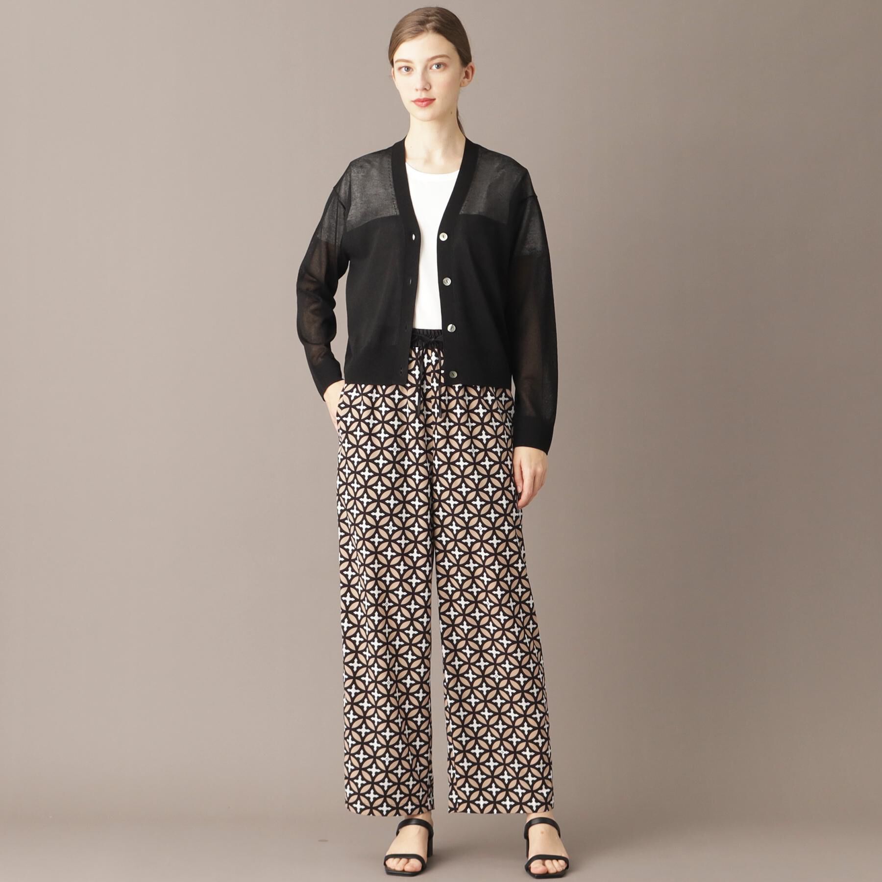 DRESSTERIOR「【洗える/ショート丈】シアーコンビカーディガン」|カーディガン|