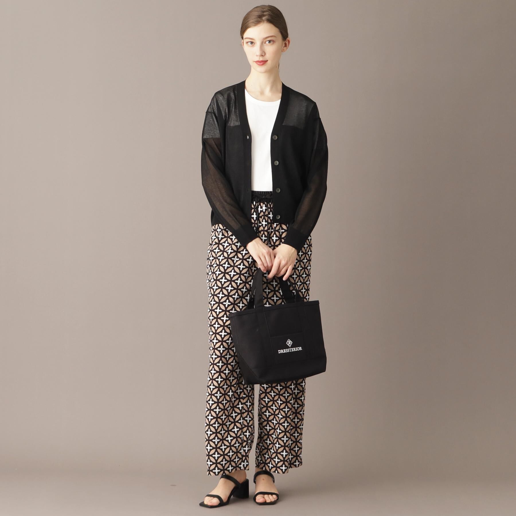 DRESSTERIOR「【洗える/ショート丈】シアーコンビカーディガン」|カーディガン|