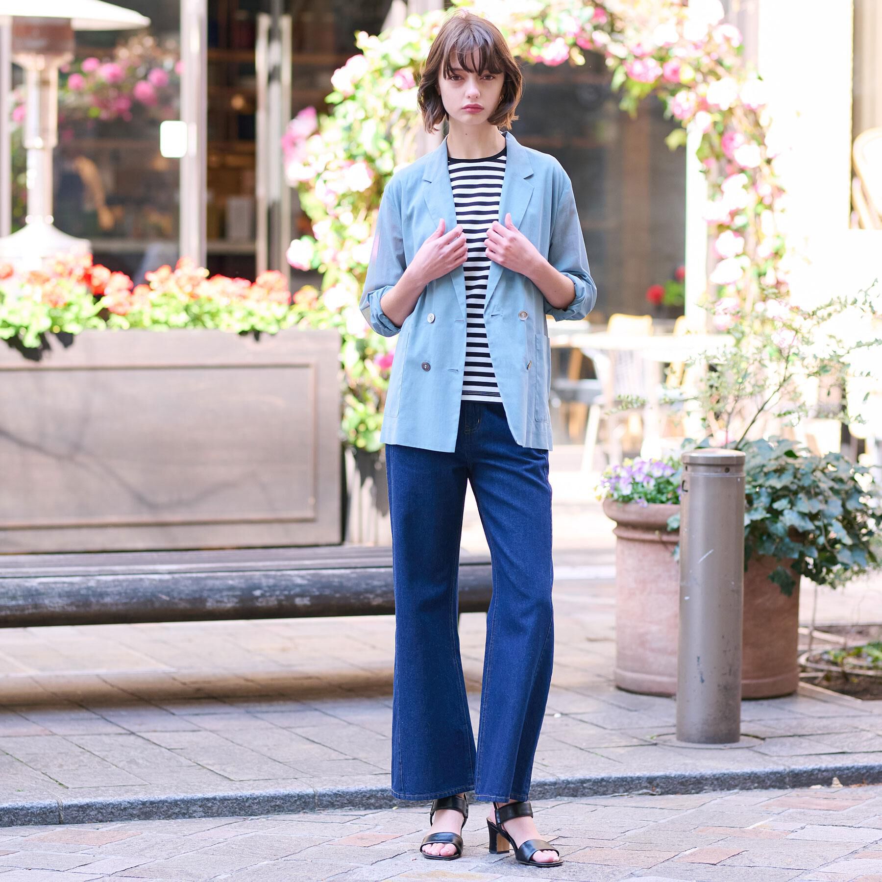 DRESSTERIOR「【清涼感/洗える】エアリーシアーダブルジャケット」|テーラードジャケット|