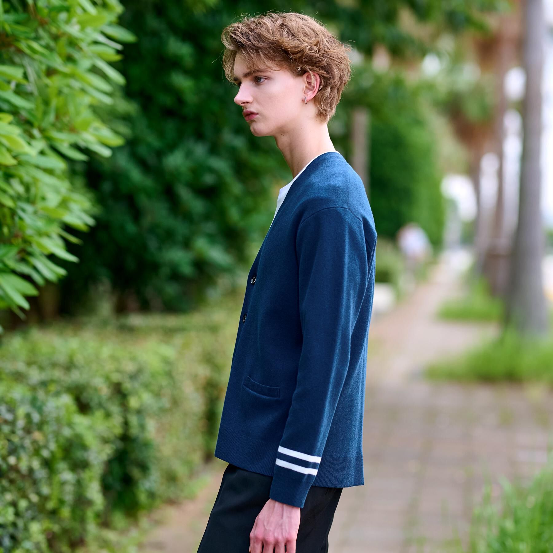 DRESSTERIOR「ウォッシャブル コットンカシミヤスムースカーディガン」|カーディガン|