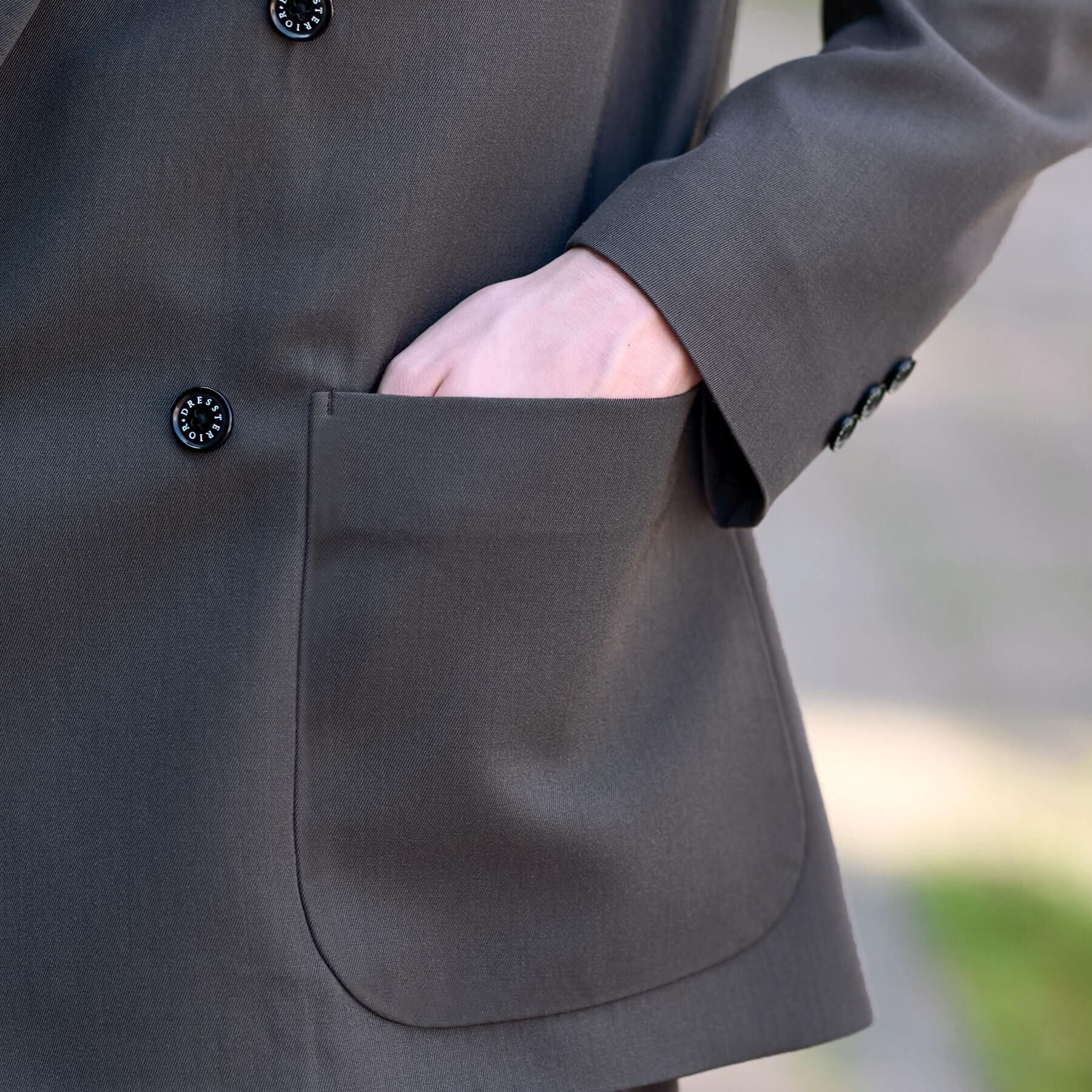 DRESSTERIOR「【セットアップ可】クリアーカルゼ コンフォータブル ダブルジャケット」|テーラードジャケット|