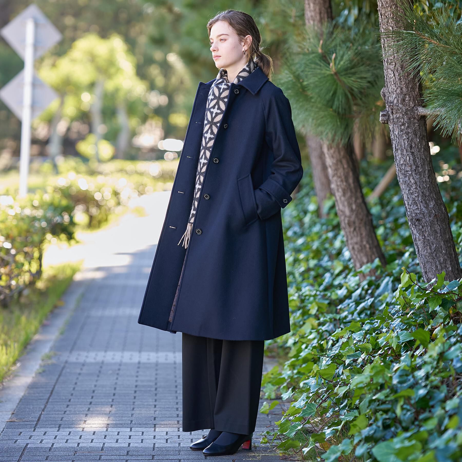 DRESSTERIOR「Super110sウールステンカラーコート」|ステンカラーコート|