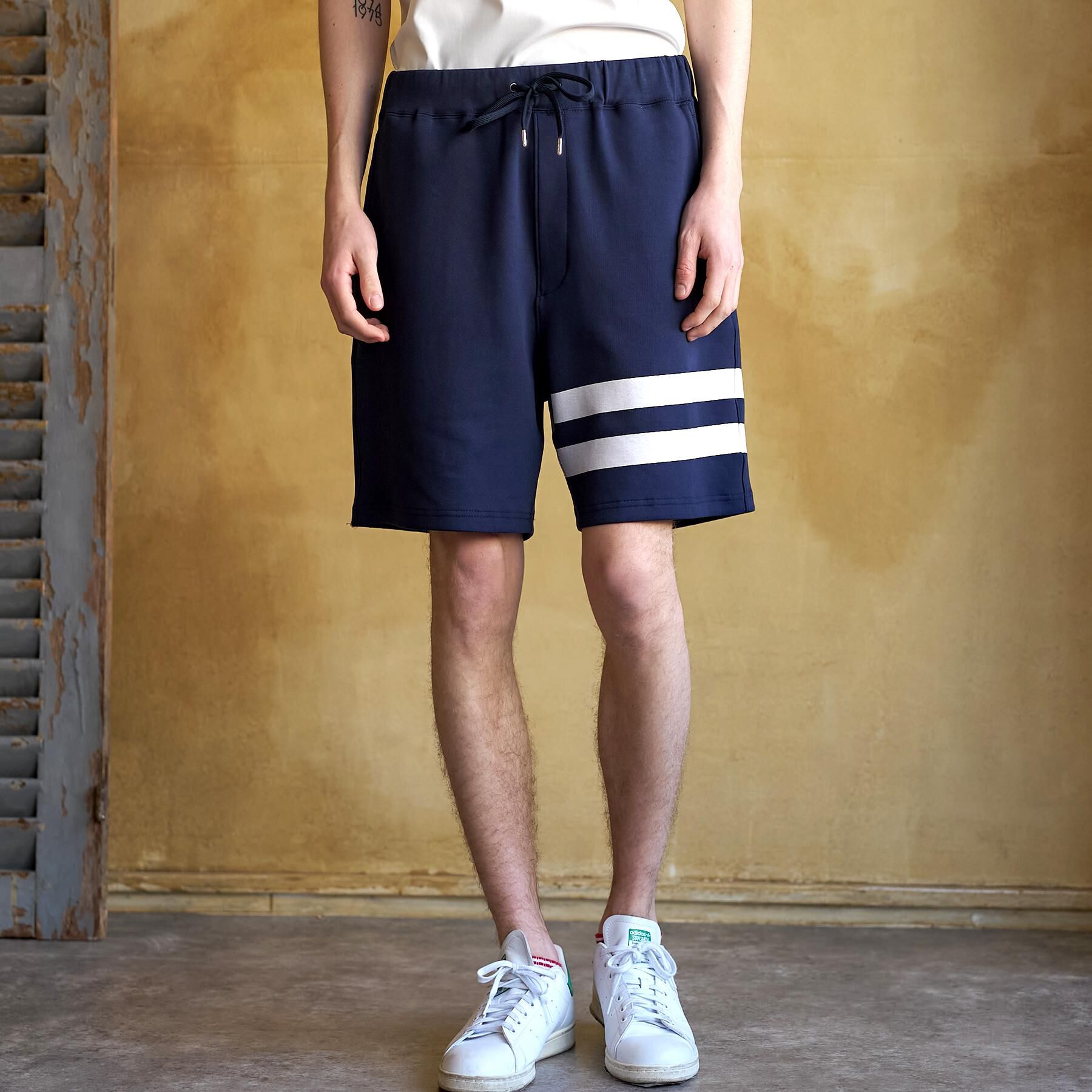 DRESSTERIOR「【セットアップ可/ウォッシャブル】2ラインイージー ハーフパンツ」|その他|ネイビー(094)