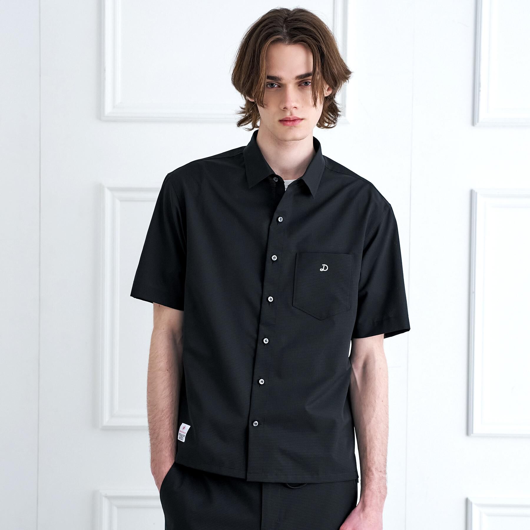 DRESSTERIOR「【セットアップ可】COOL DOTS ショートスリーブシャツ」|シャツ・ブラウス|ブラック(019)