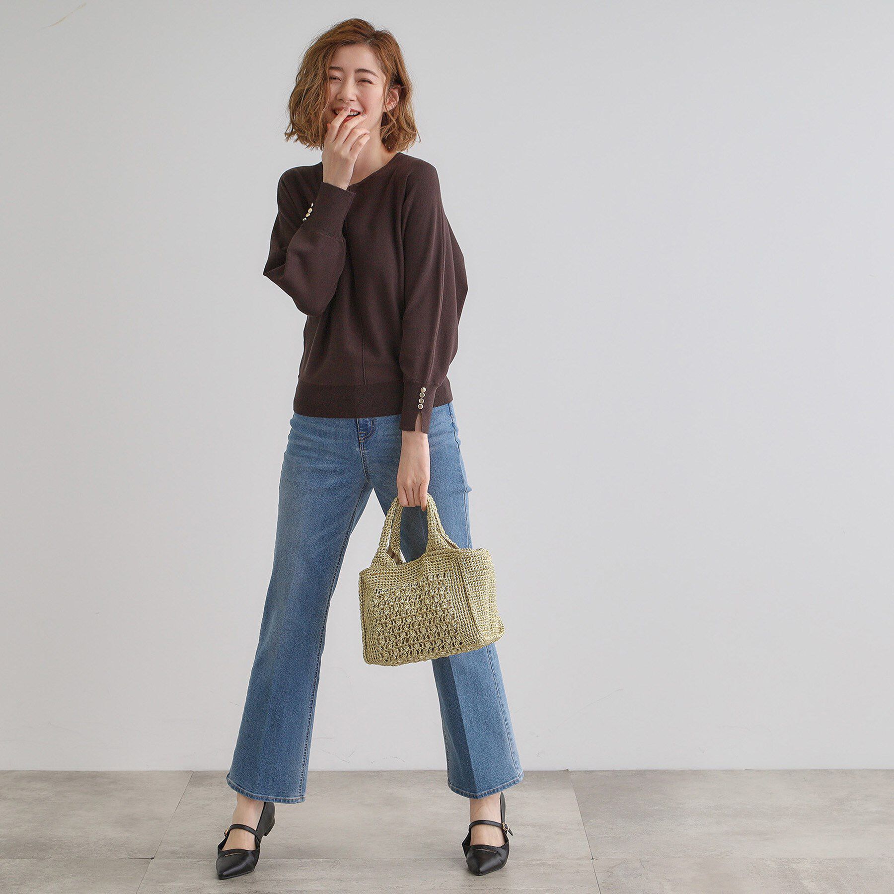 grove「【雑誌掲載】ラメコードスクエア2WAYトート」|トートバッグ|