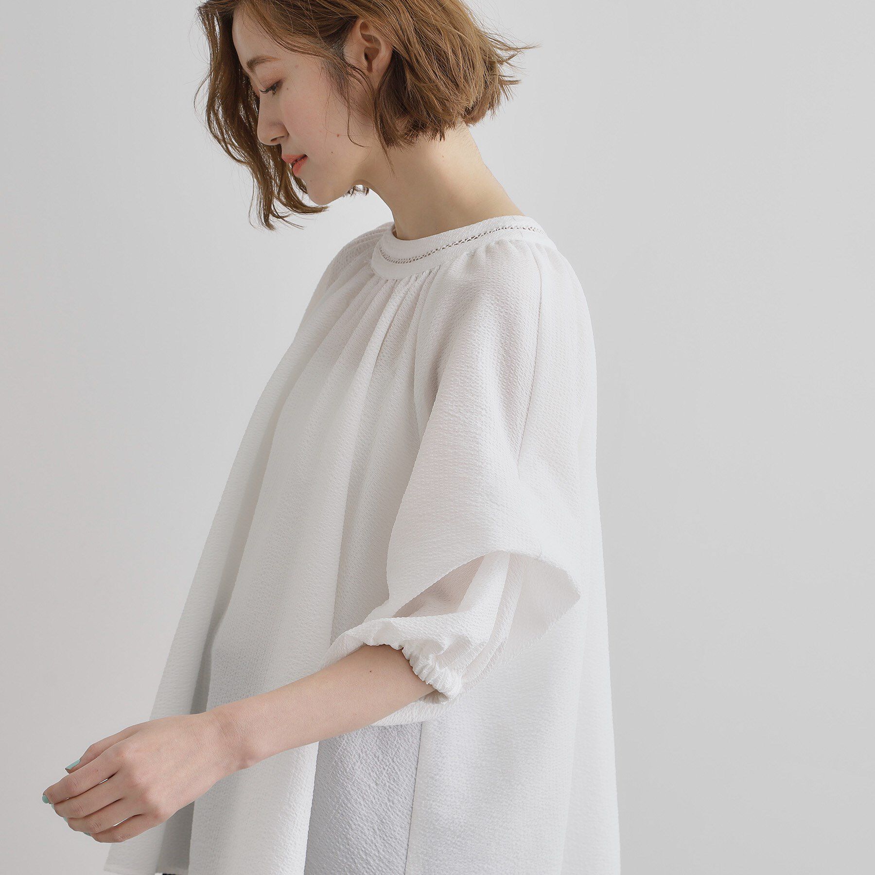 grove「2WAYサッカースモックブラウス」|シャツ・ブラウス|