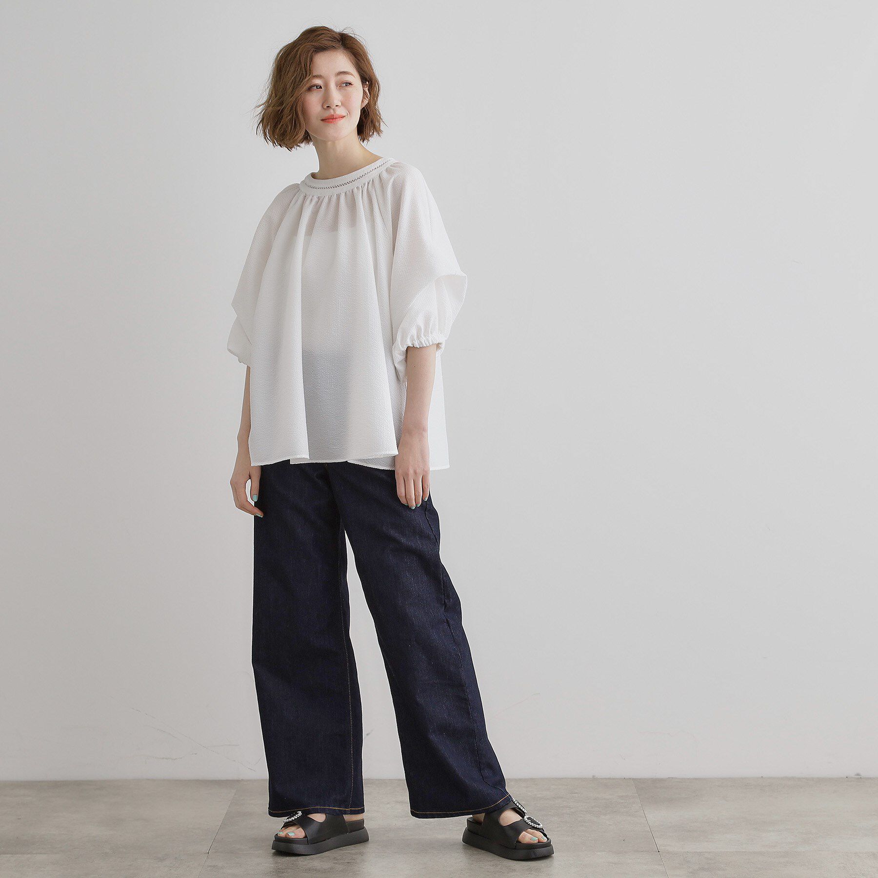 grove「2WAYサッカースモックブラウス」|シャツ・ブラウス|