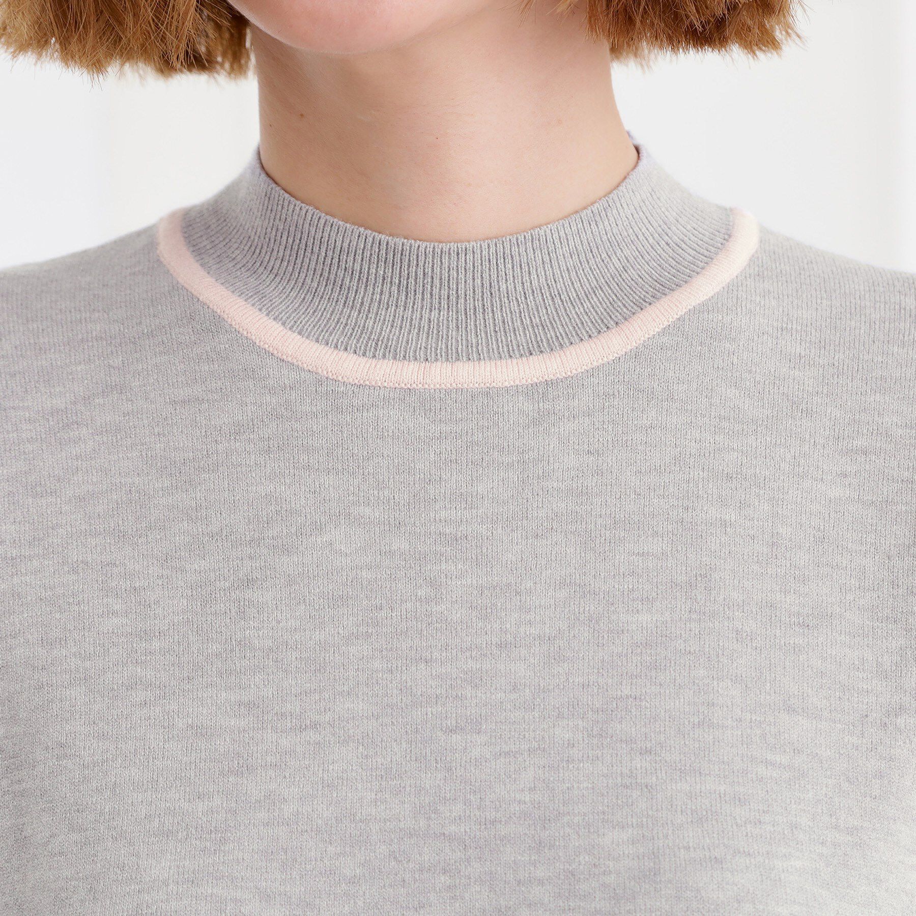 grove「バイカラーハイネックニット」|ニット・セーター|