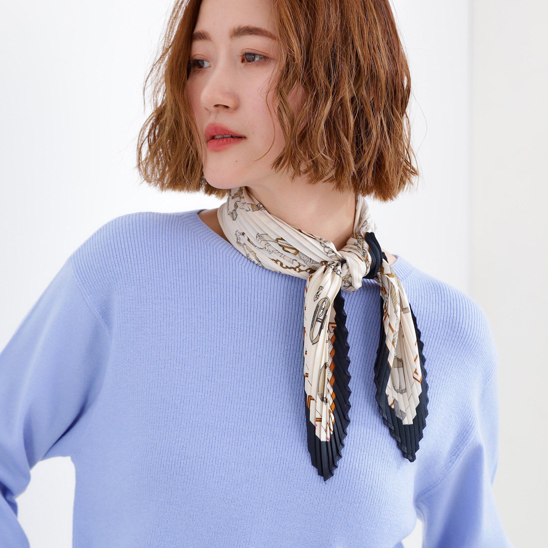 grove「柄アソートプリーツスカーフ」|バンダナ・スカーフ|