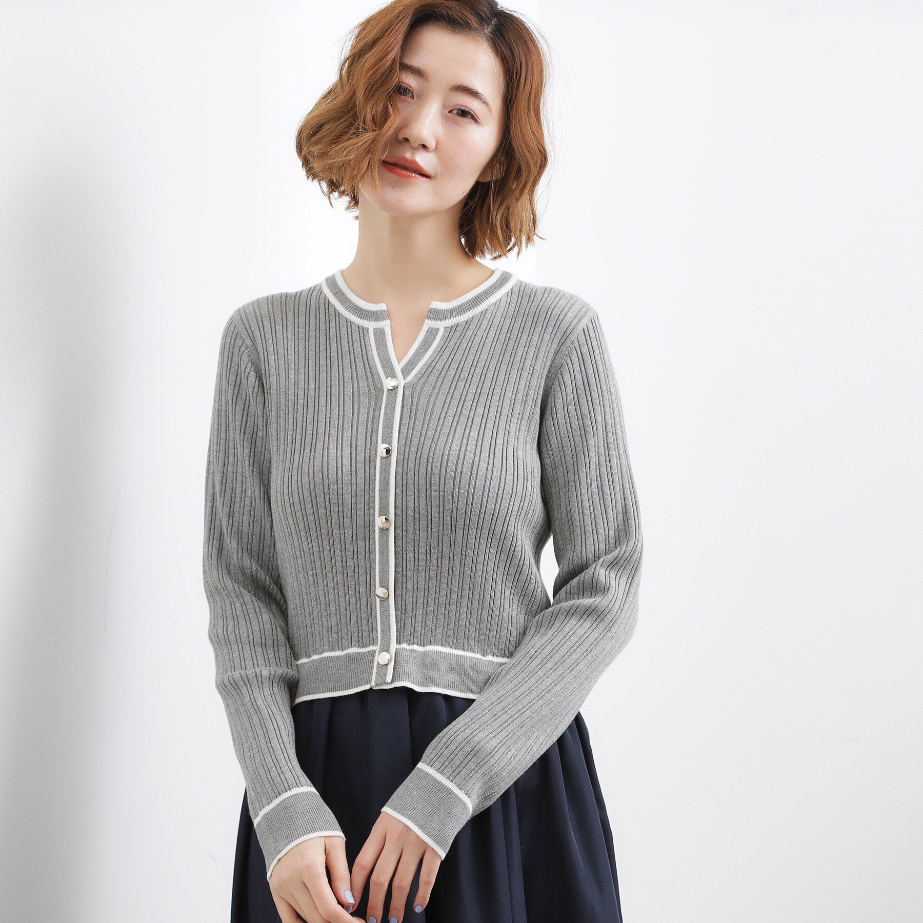 grove「一枚で装いが整う　マルチボーダーアソートドッキングワンピース」|ワンピース|