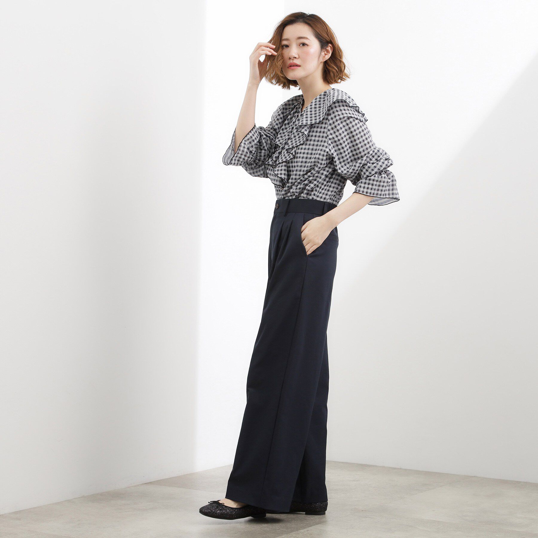 grove「ツータック ワイドチノパンツ」|その他|