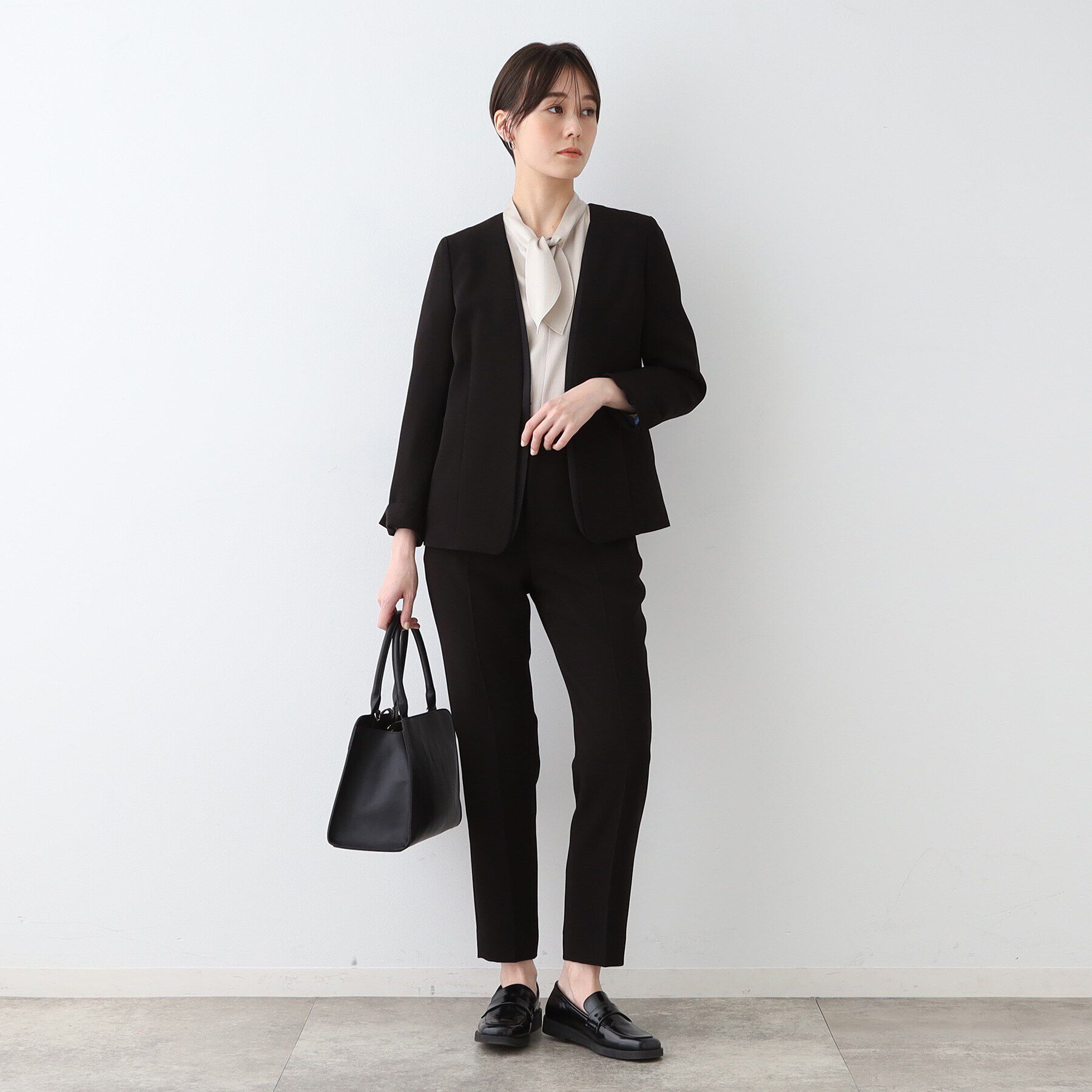 INDIVI「【日本製／トリアセテート混】テーパードパンツ」|スーツ|