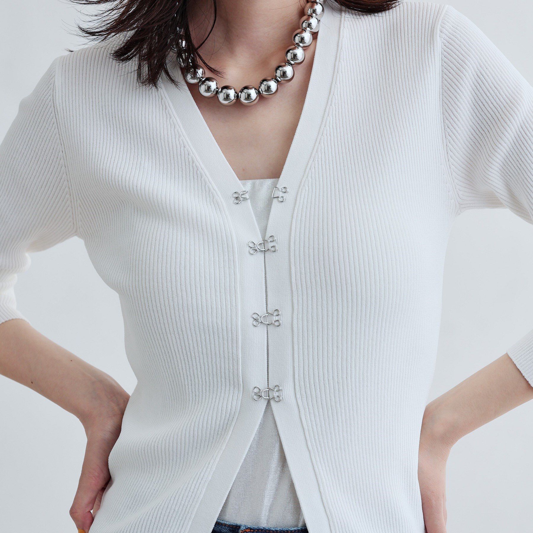 GALLEST「ナローリブカーディガン」|カーディガン|