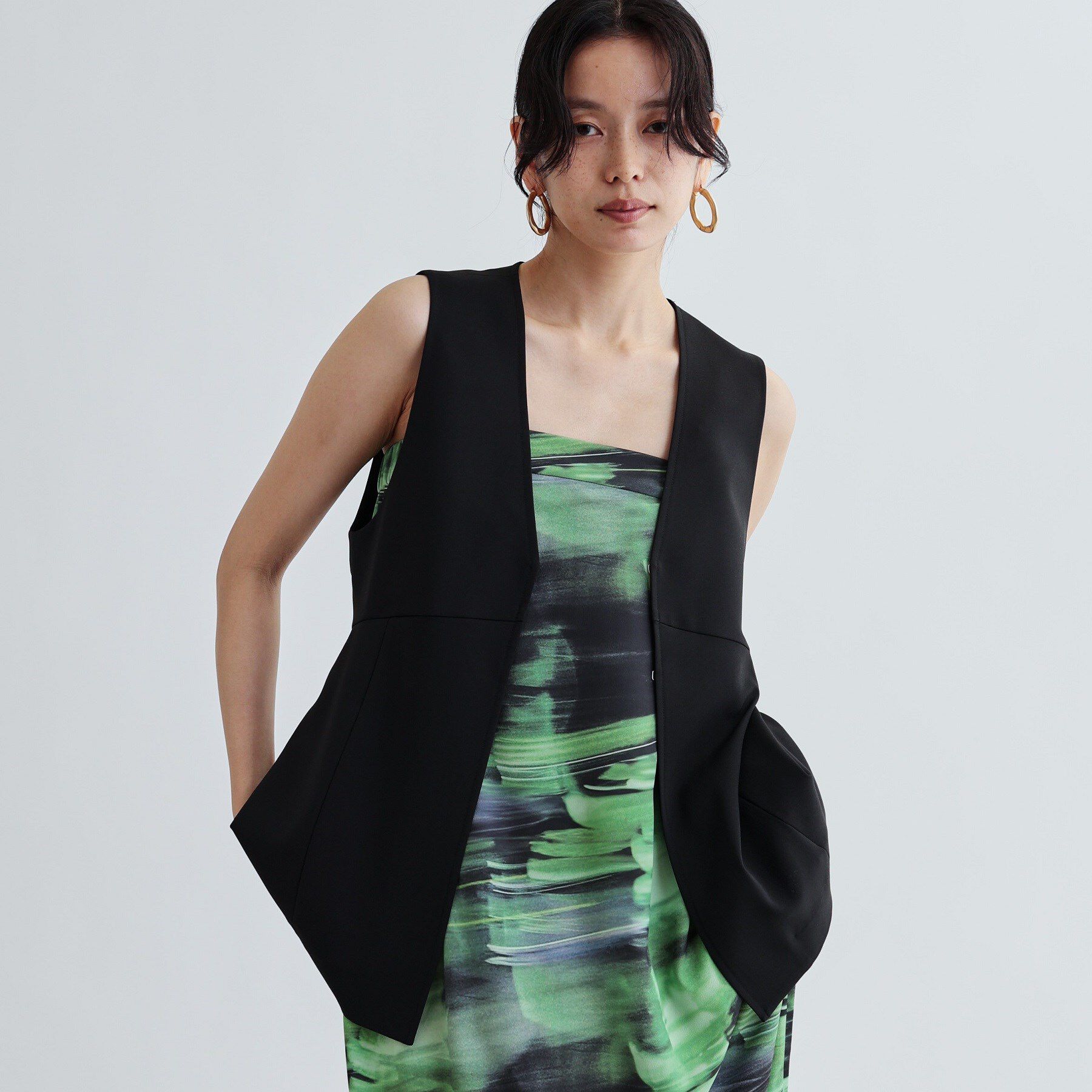 GALLEST「【セットアップ対応】イージーペプラムジレ」|ベスト・ジレ|