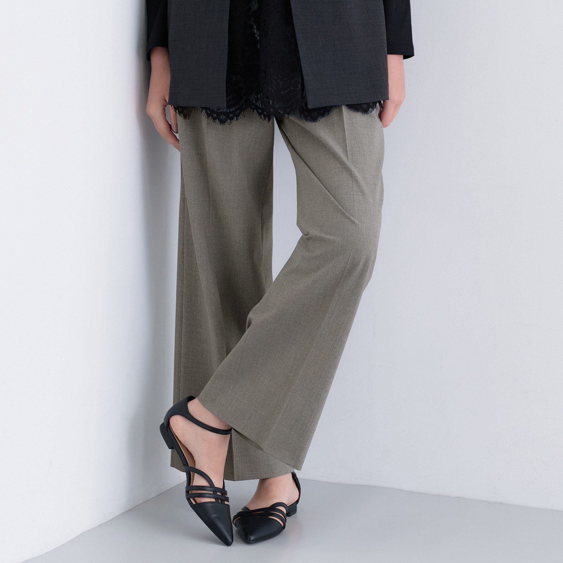 INDIVI「【褒められパンツ】ワンタックワイドパンツ」|その他|