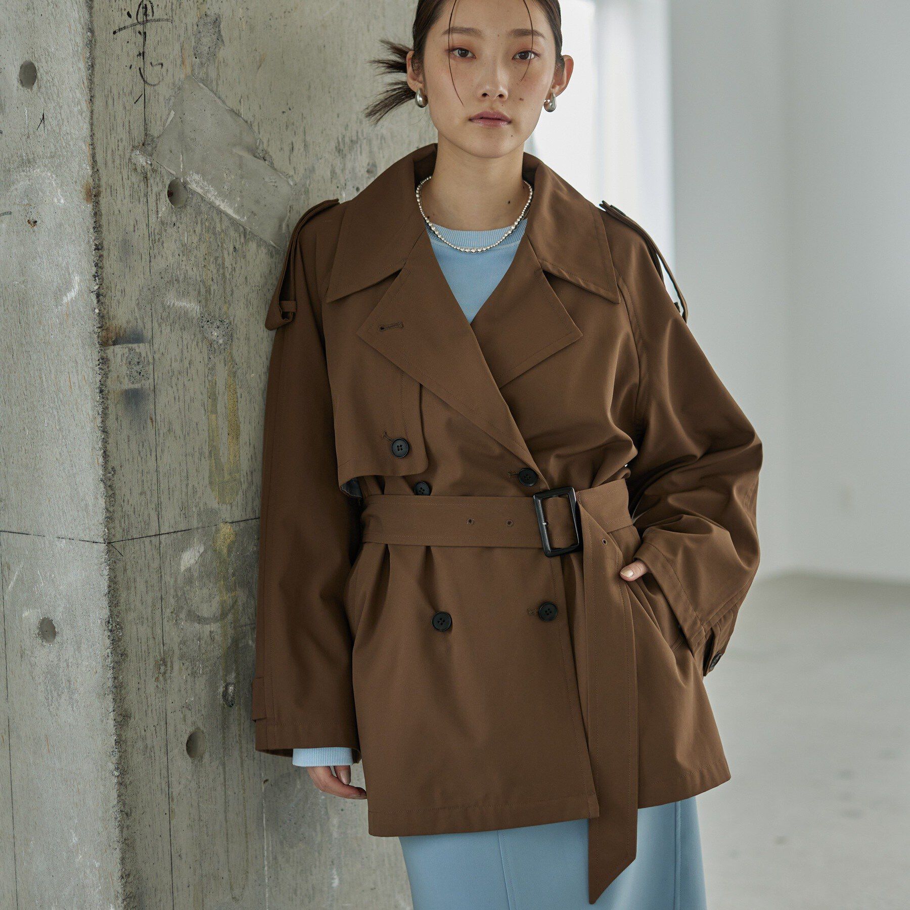 GALLEST「【撥水】ボンディングショートトレンチ」|トレンチコート|