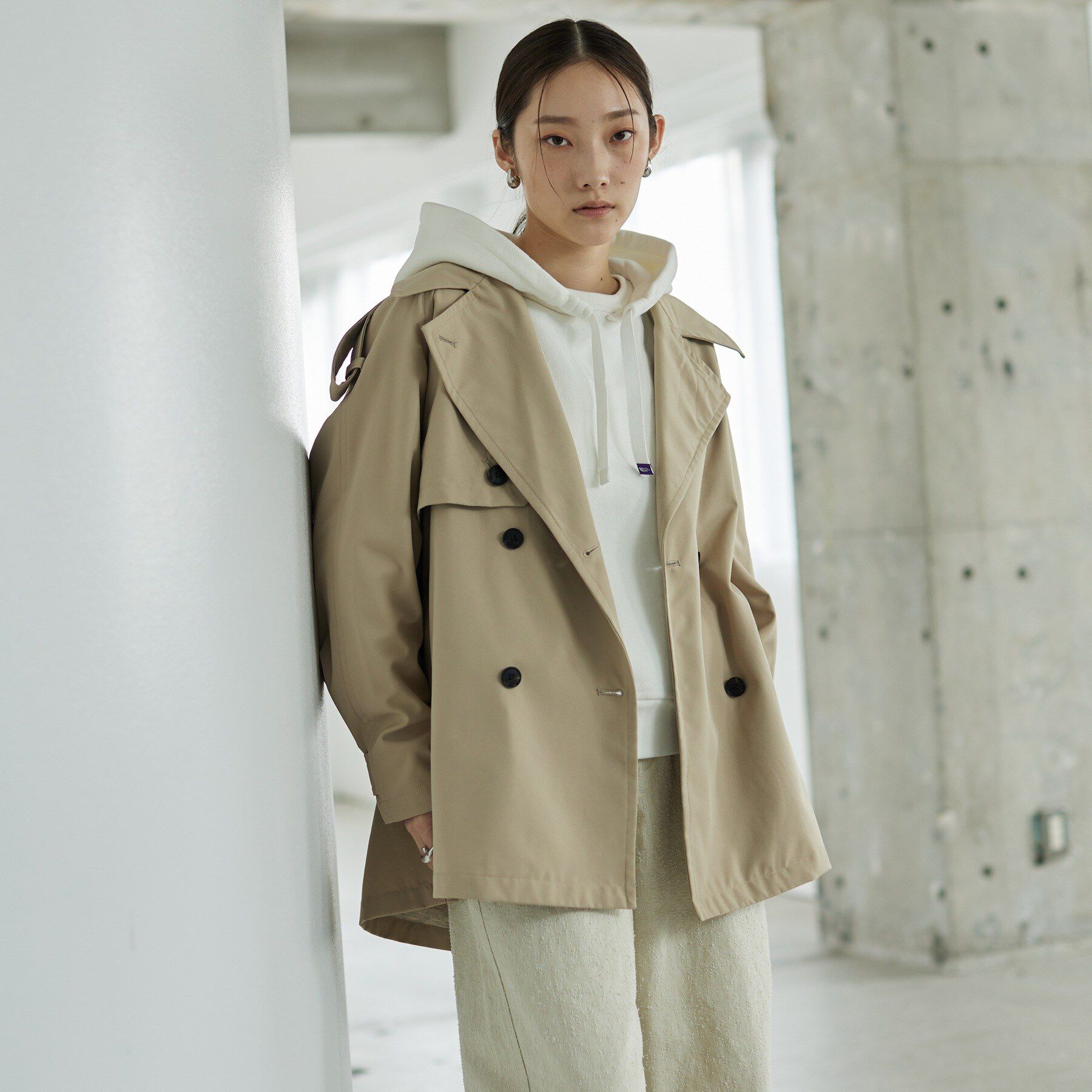 GALLEST「【撥水】ボンディングショートトレンチ」|トレンチコート|