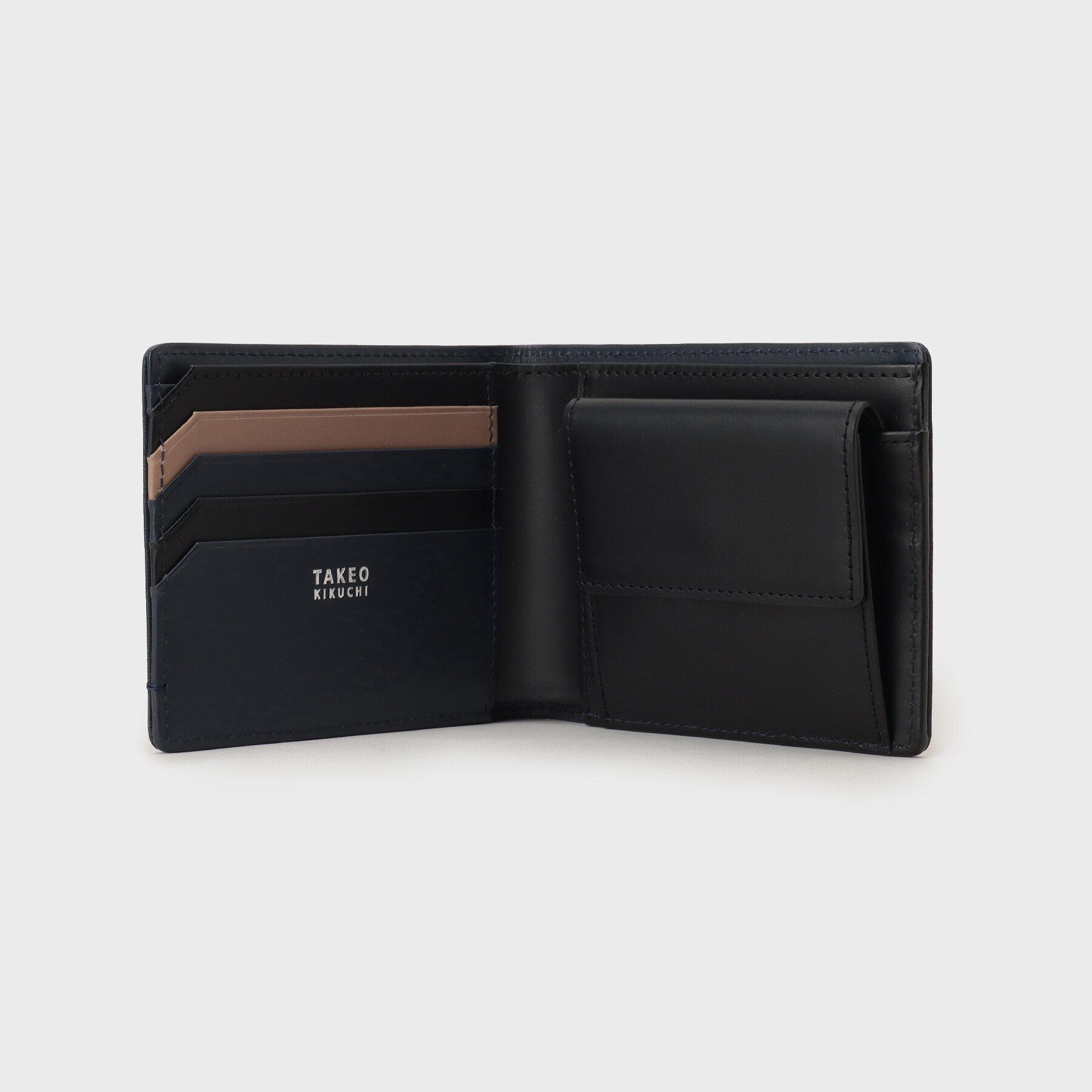 TAKEO KIKUCHI「配色型押しレザー 2つ折り財布」|財布|