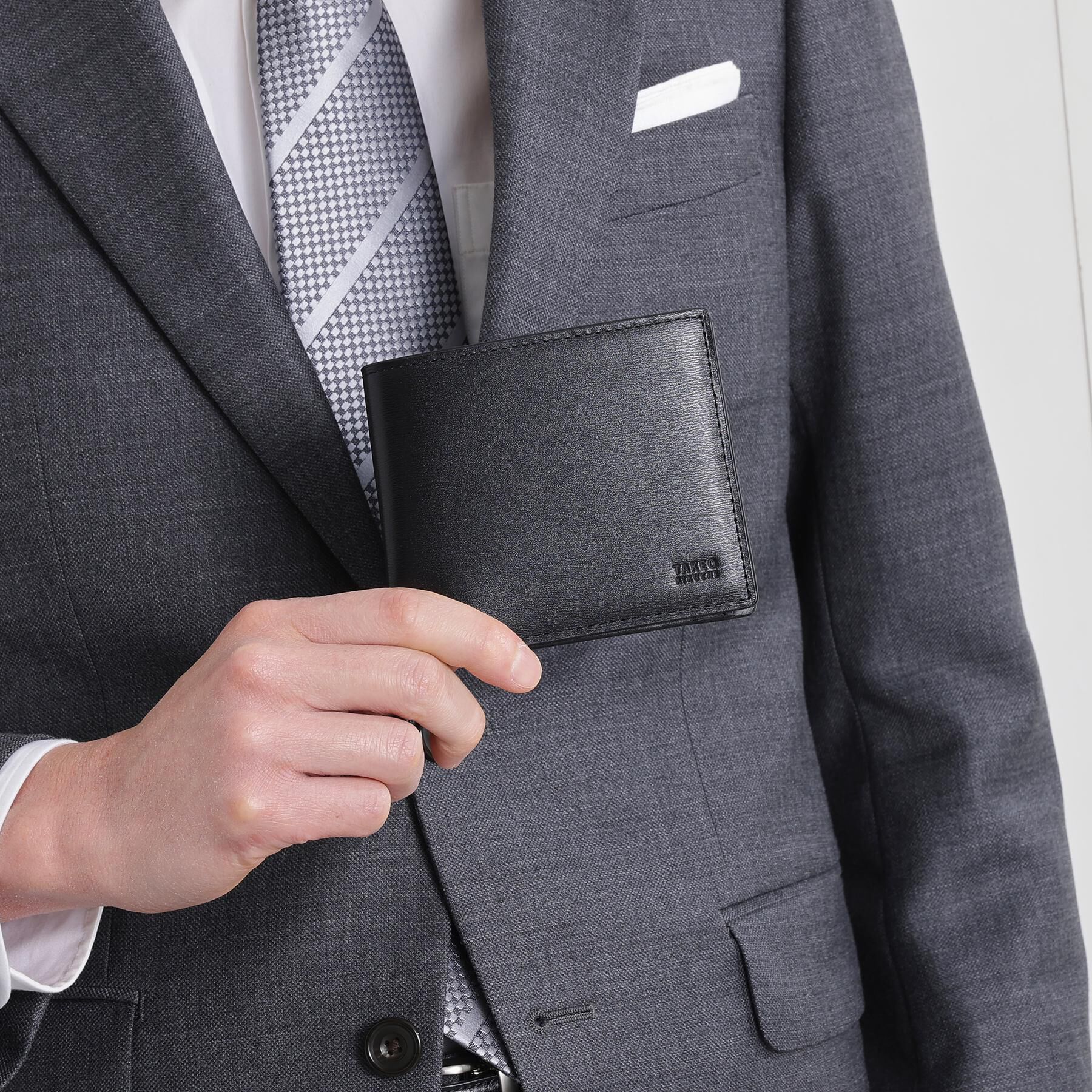 TAKEO KIKUCHI「【リップルグレイン】フォールドエッジ財布」|財布|