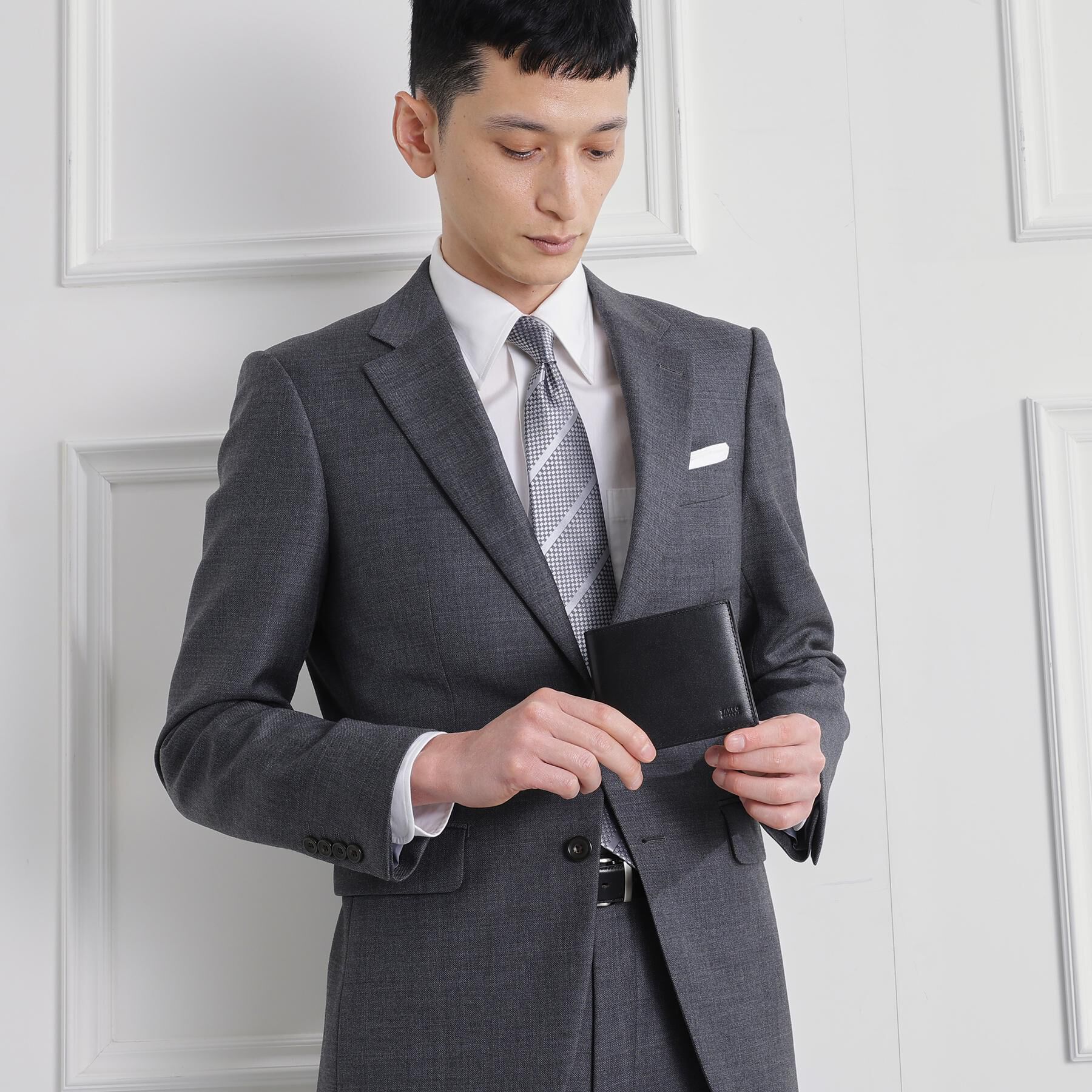 TAKEO KIKUCHI「【リップルグレイン】フォールドエッジ財布」|財布|