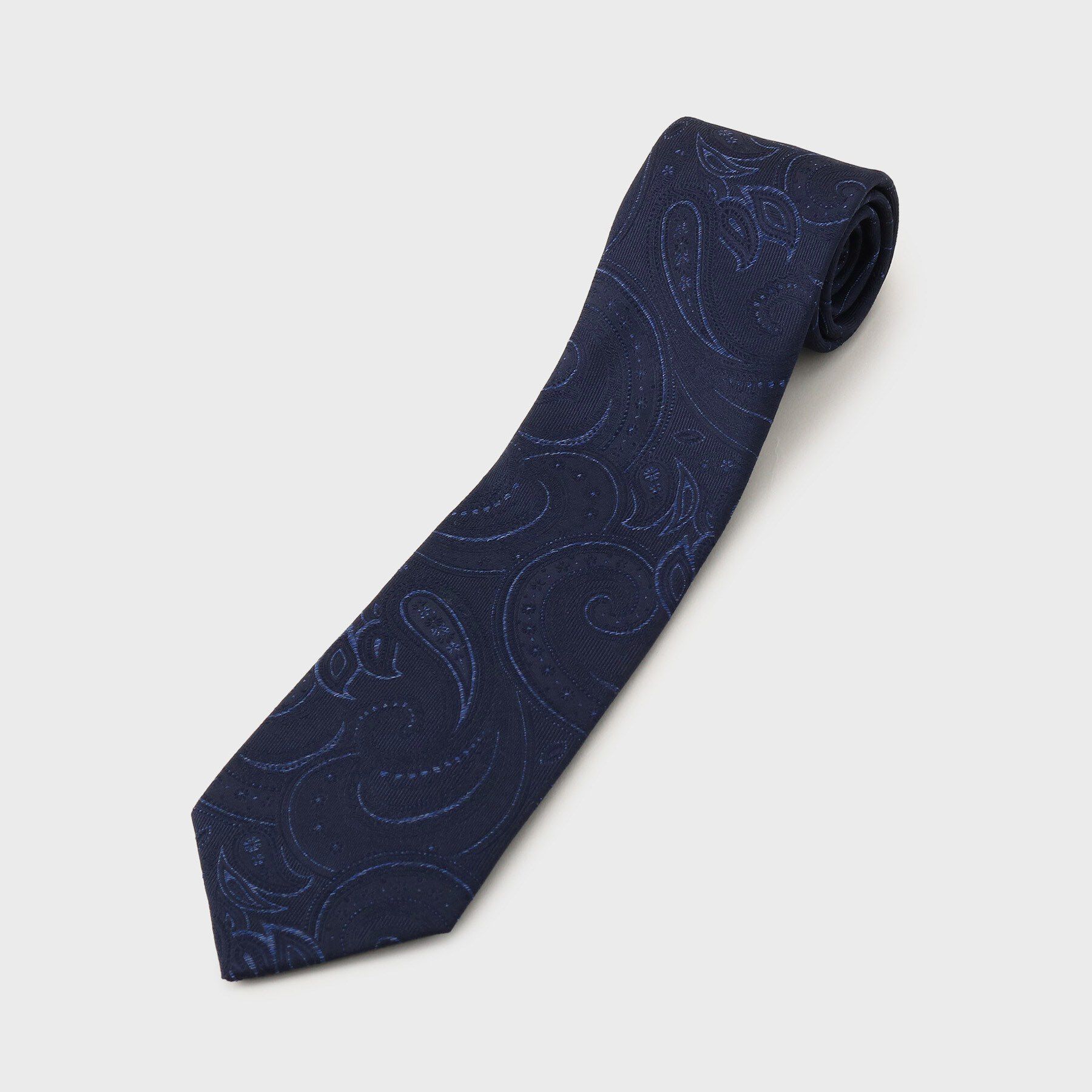 TAKEO KIKUCHI「エクストラシルク シャドーペイズリーネクタイ」|ネクタイ・蝶ネクタイ|ネイビー(594)