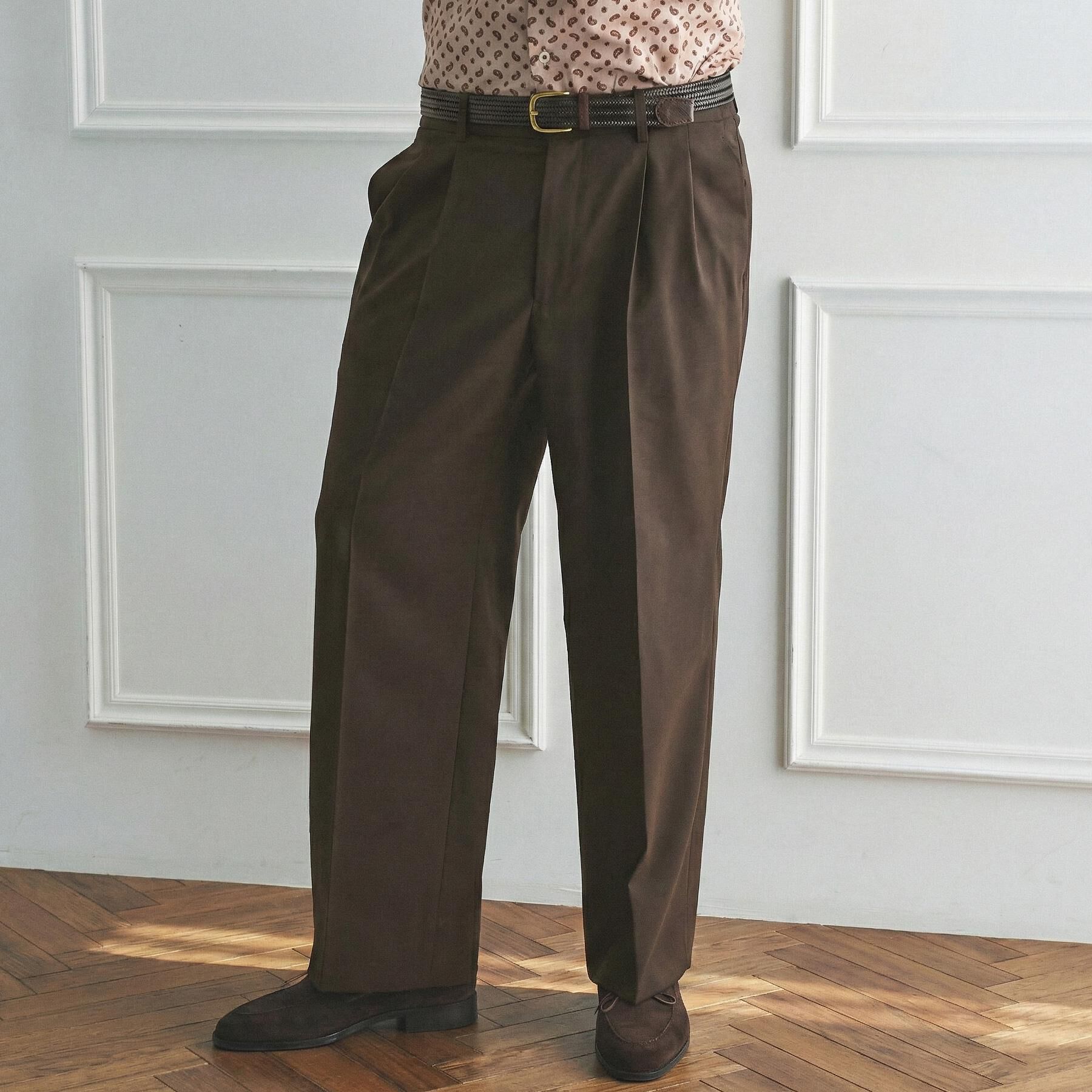 TAKEO KIKUCHI「【BOWLER HAT LABEL】TWギャバジン ワイドイージースラックス」|その他|