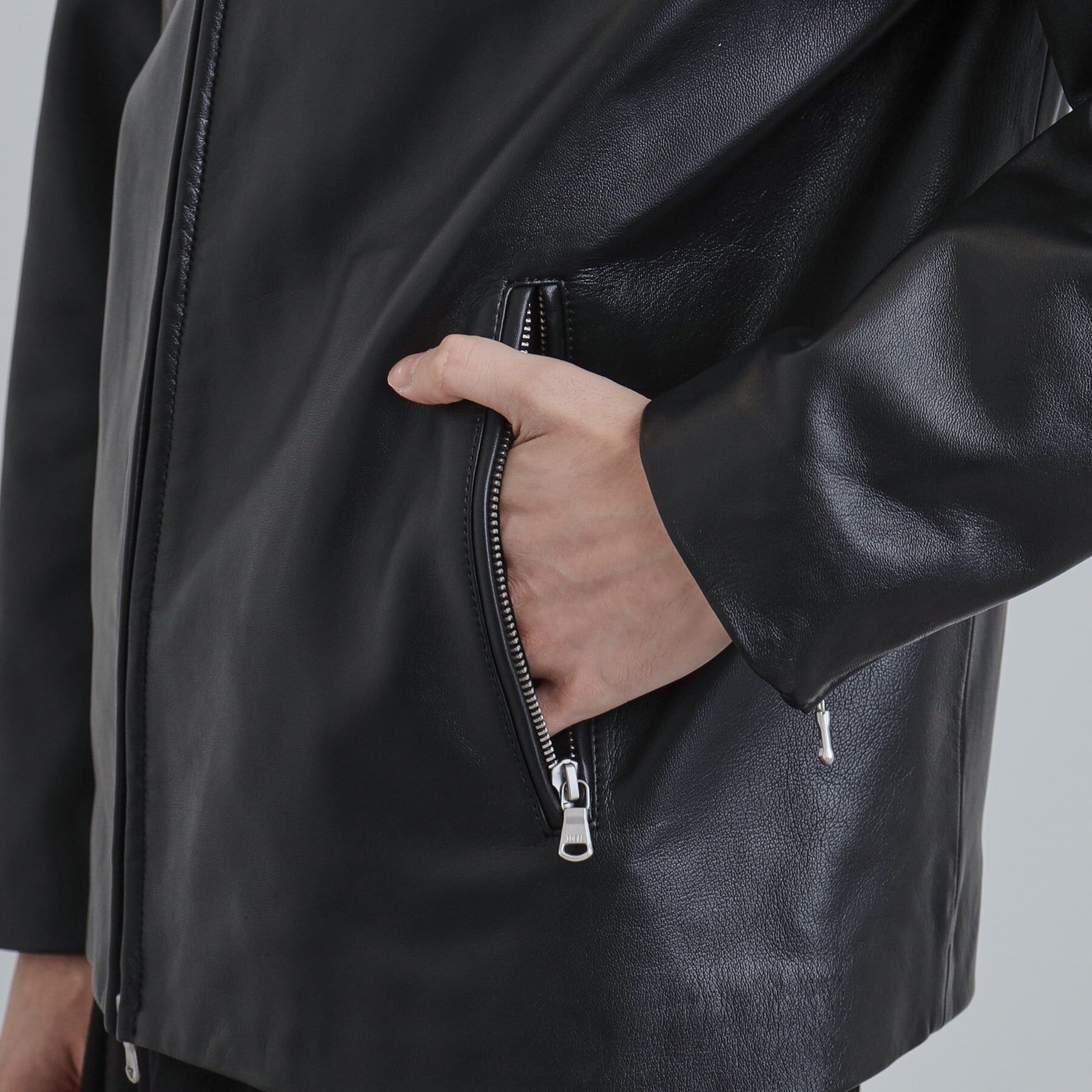 tk.TAKEO KIKUCHI「【本革】ラムレザーシングルライダース」|ライダースジャケット|