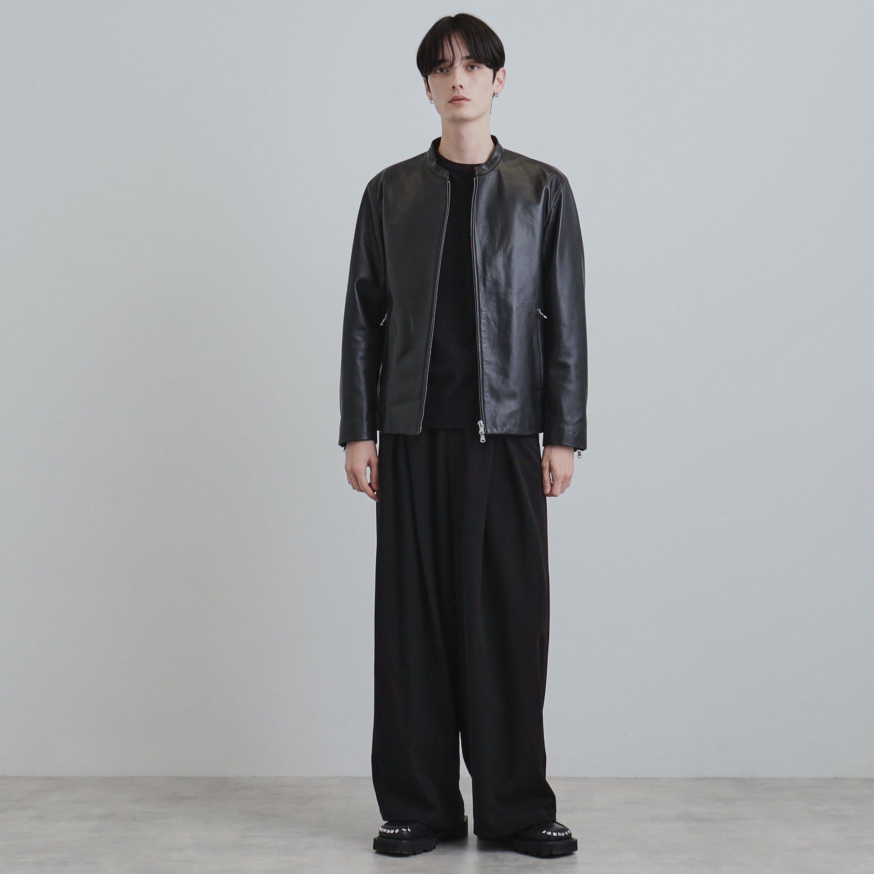 tk.TAKEO KIKUCHI「【本革】ラムレザーシングルライダース」|ライダースジャケット|