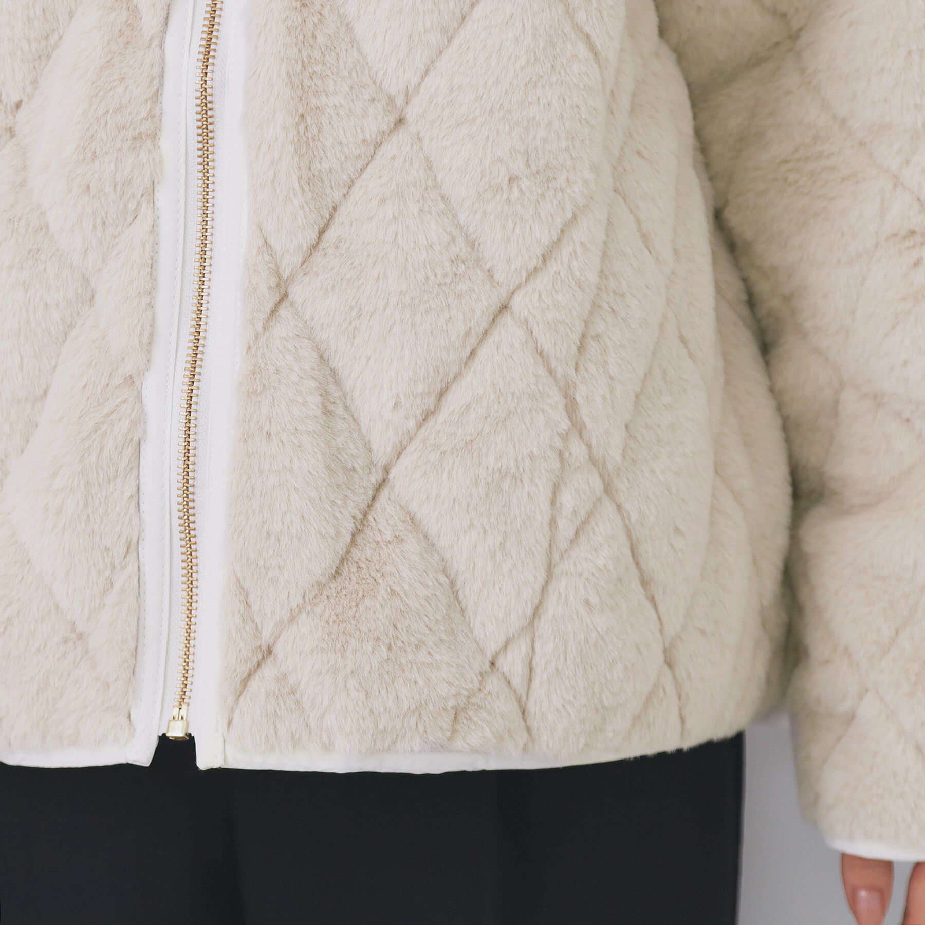 index「リバーシブル キルティングファーブルゾン【洗濯機OK】」|ブルゾン・スタジャン|