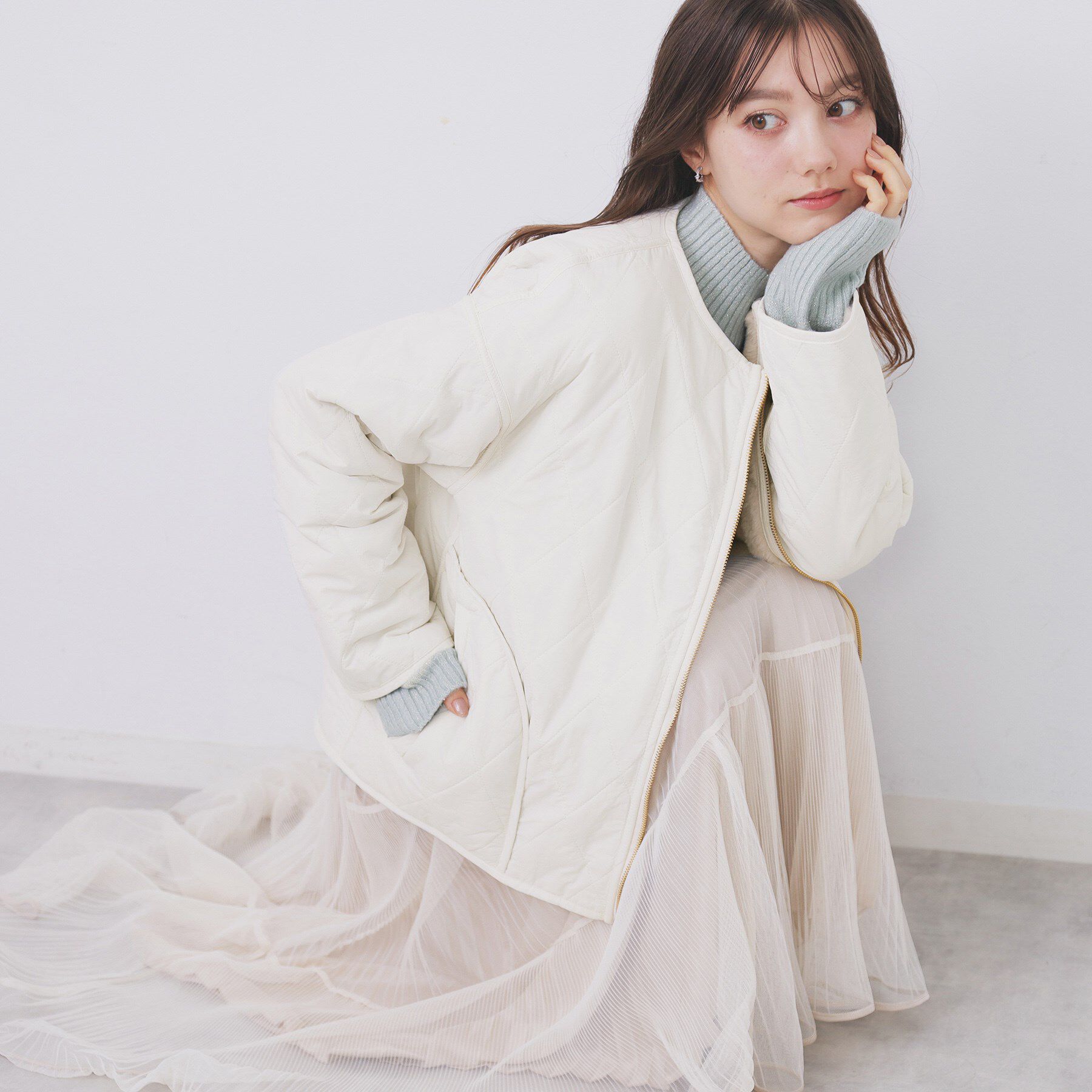 index「リバーシブル キルティングファーブルゾン【洗濯機OK】」|ブルゾン・スタジャン|