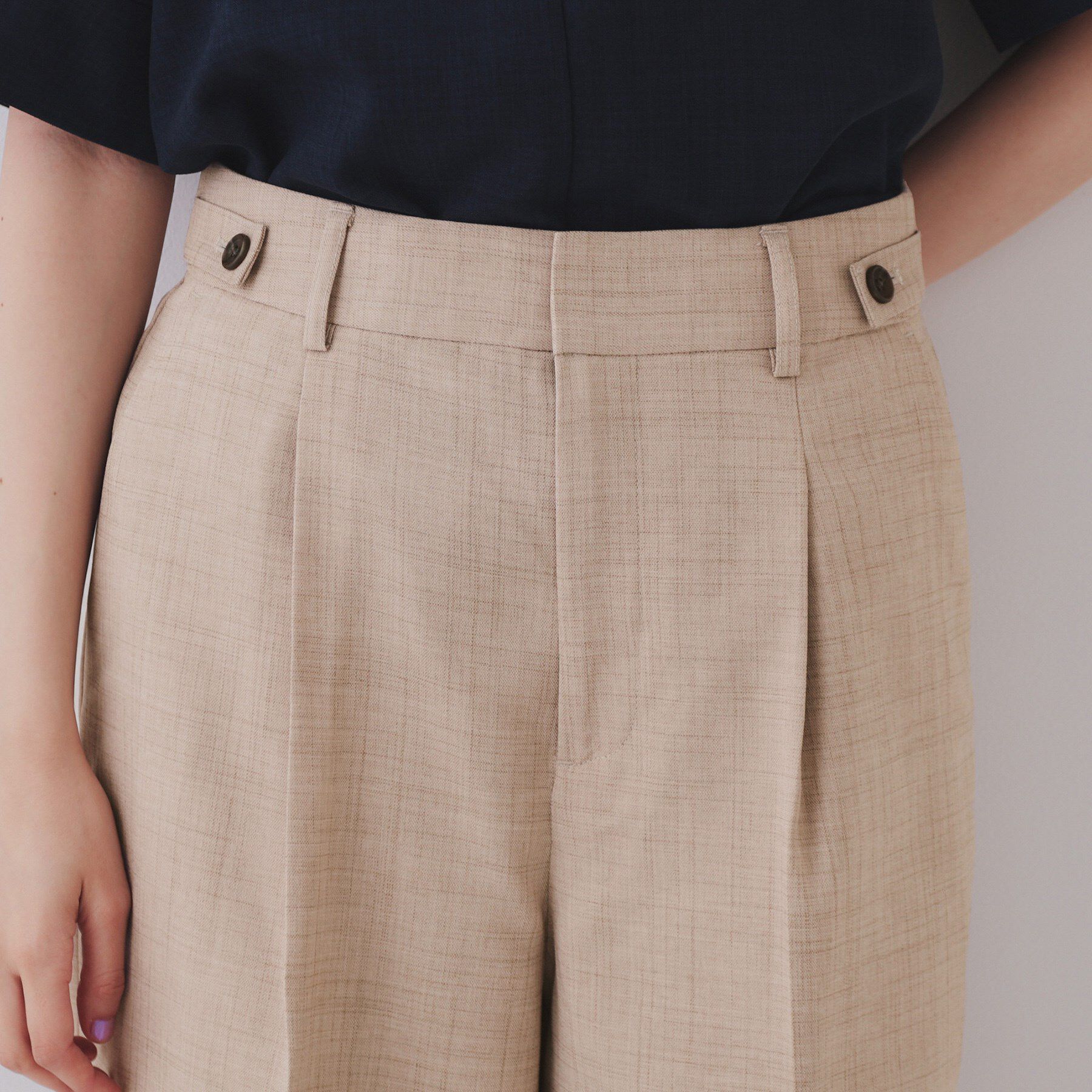 OPAQUE.CLIP「メランジワイドパンツ/セットアップ対応可【洗濯機洗い可】」|その他|